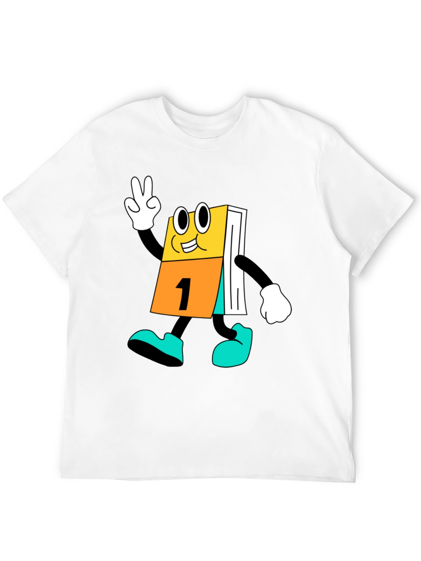 Black Cartoon Calendar Black T-Shirt view 12