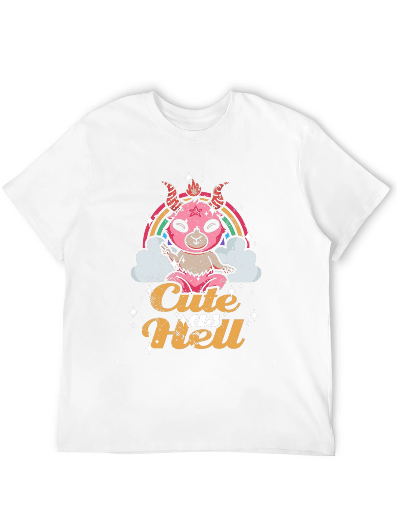 Black Cute as Hell Black T-Shirt view 12