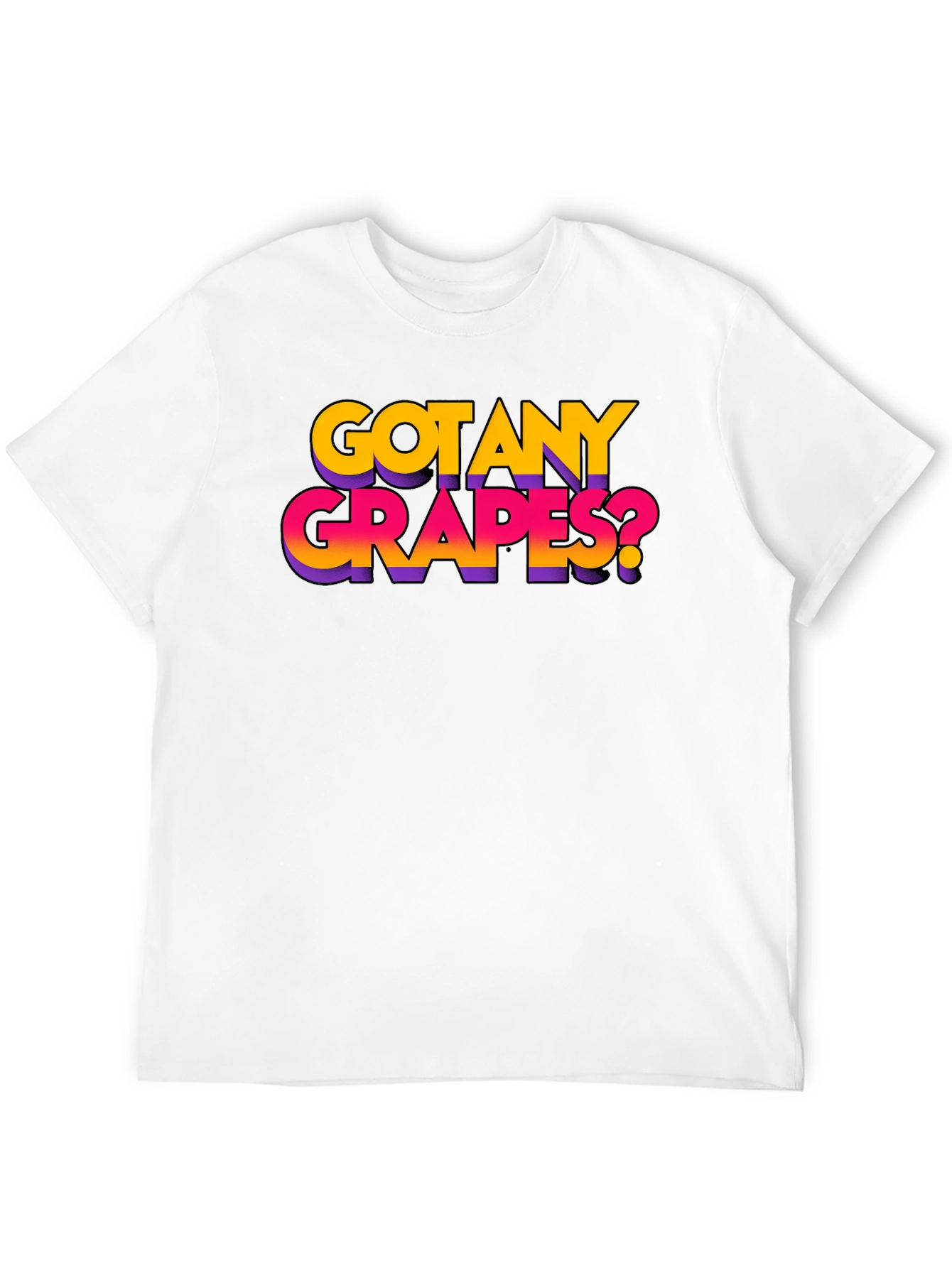 Black Got Any Grapes? Black Graphic T-Shirt view 12