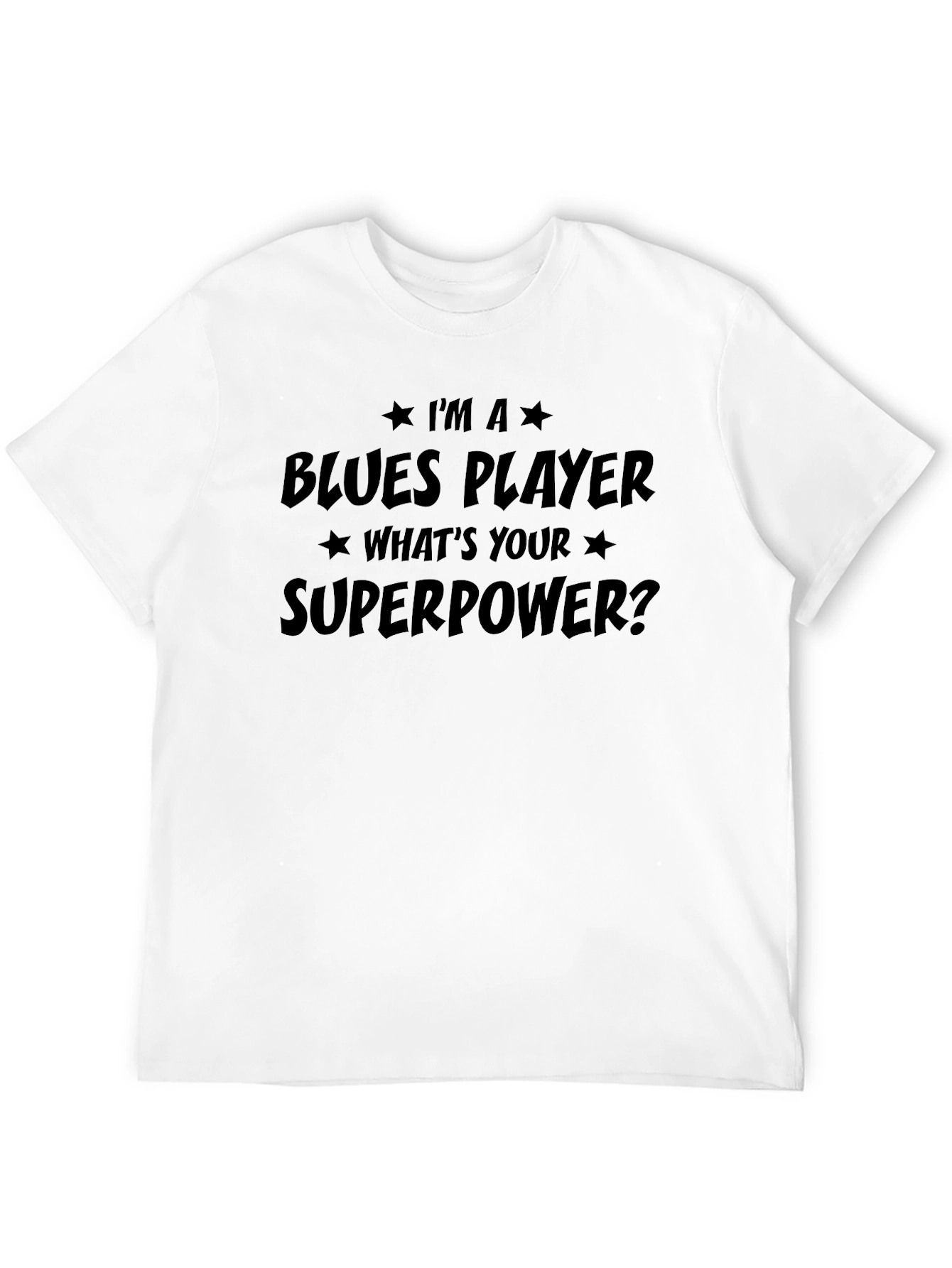 Black Blues Player Superpower T-Shirt - Musician Tee view 12