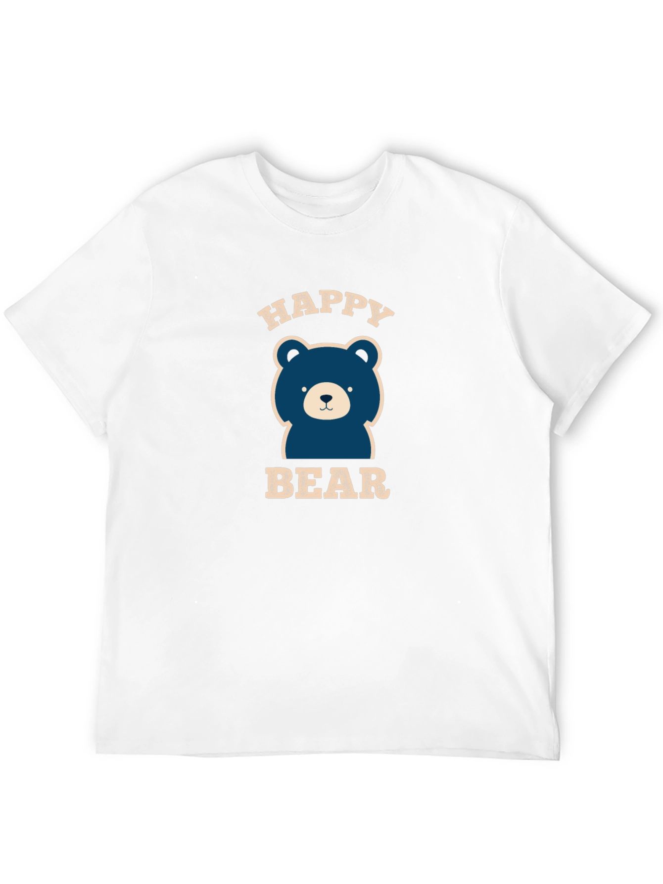 Black Happy Bear Graphic Tee - Black Cotton Blend view 12