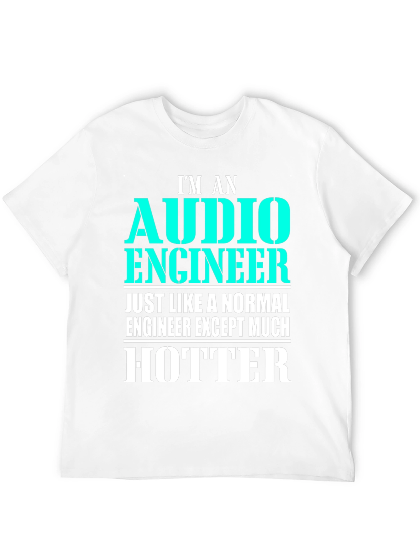 Black Audio Engineer T-Shirt - Much Hotter view 12