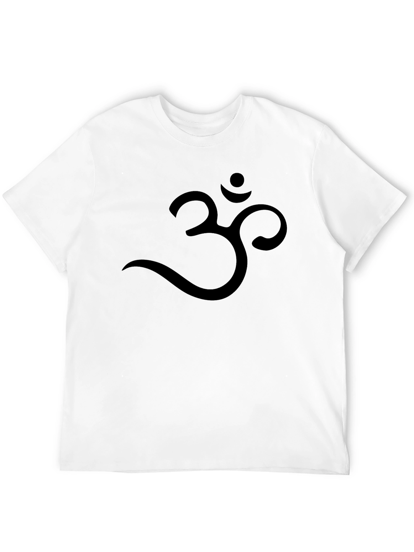 Black Om Symbol Graphic Tee - Relaxed Fit Black T-Shirt view 12
