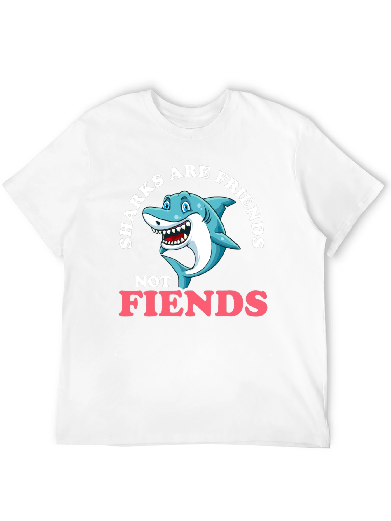 Black Sharks Are Friends T-Shirt - Funny Graphic Tee view 12