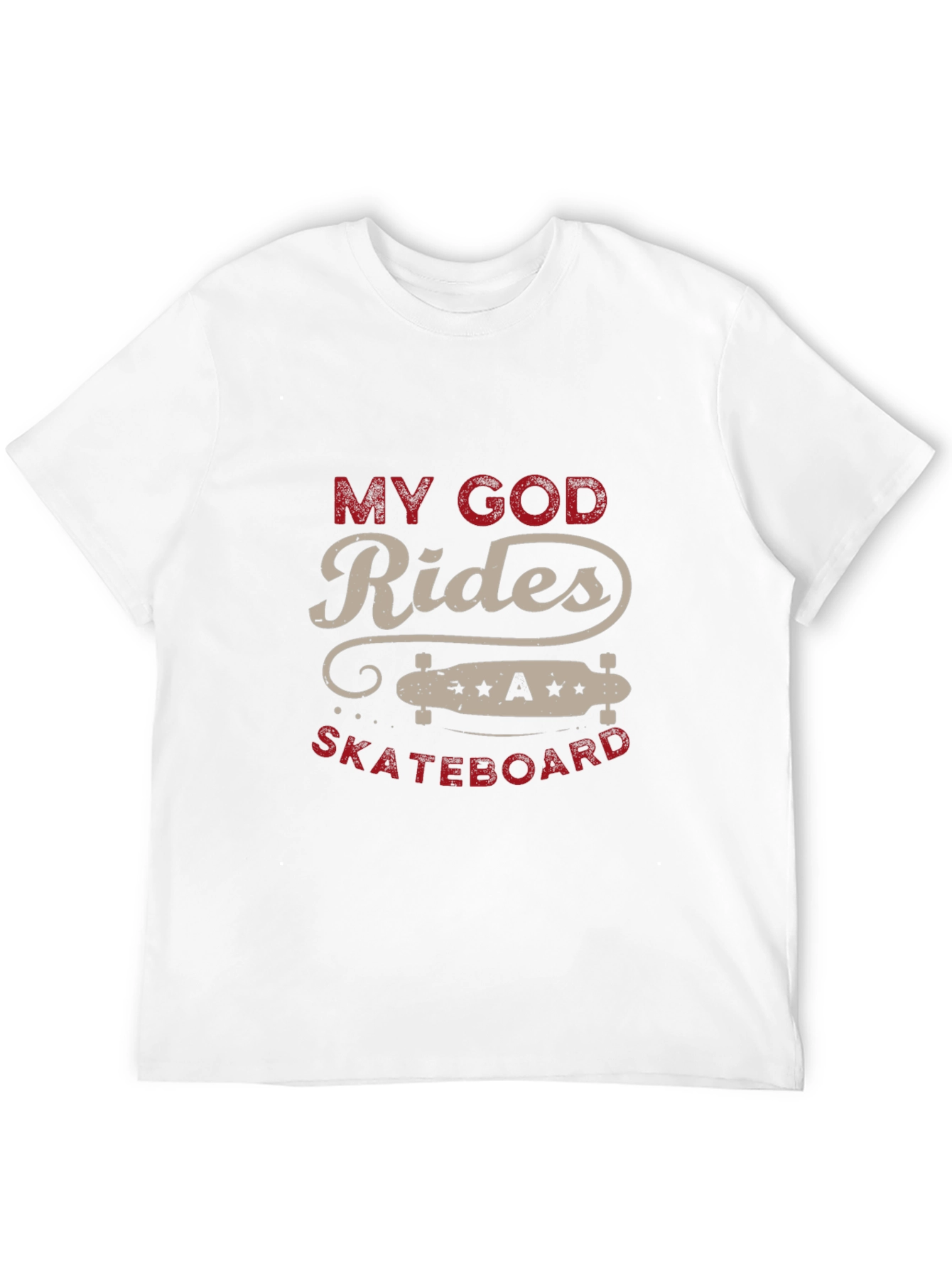 Black My God Rides A Skateboard T-Shirt view 12