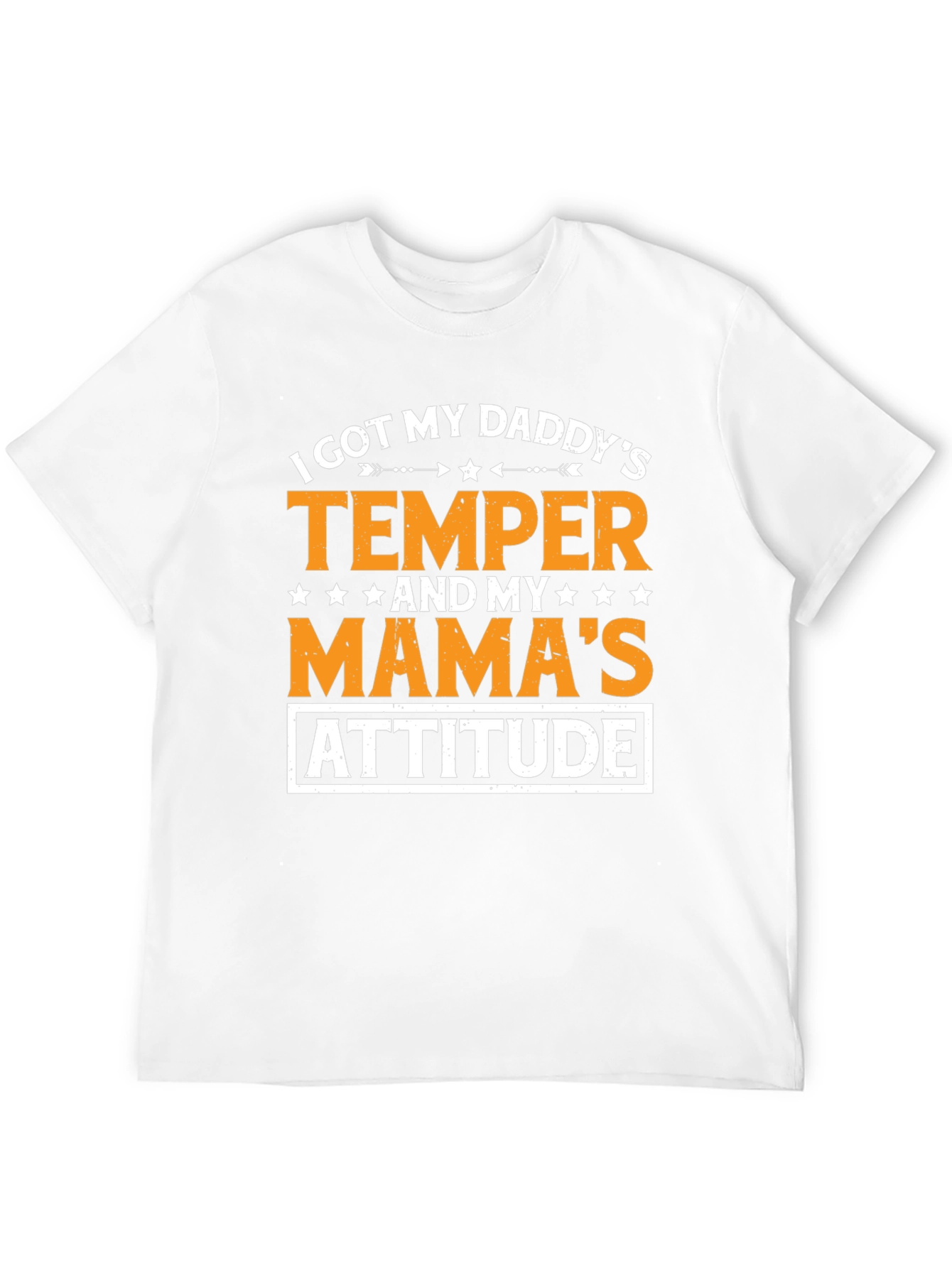 Black Daddy's Temper, Mama's Attitude T-Shirt view 12