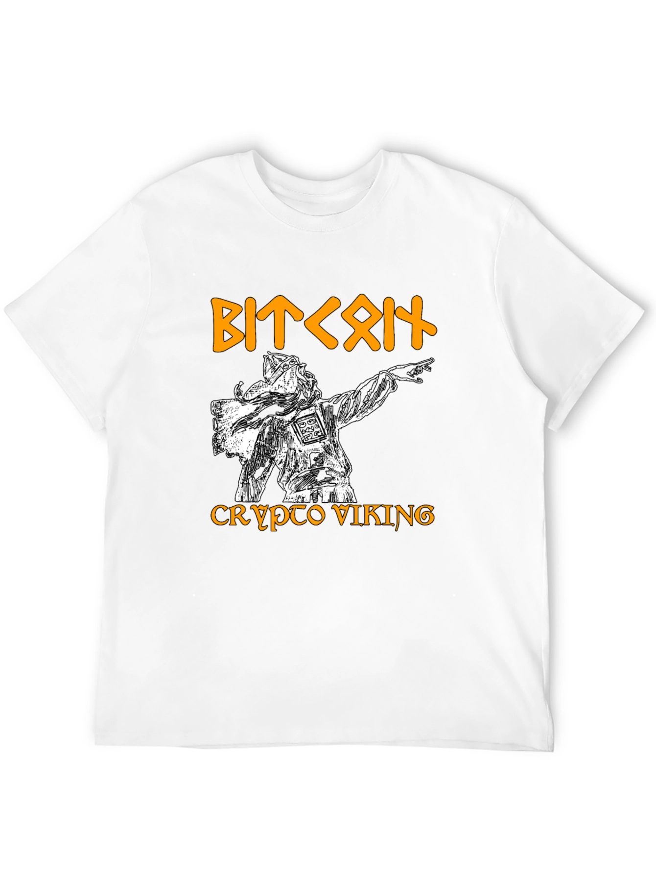 Black Crypto Viking Graphic Tee - Bitcoin Fan T-Shirt view 12
