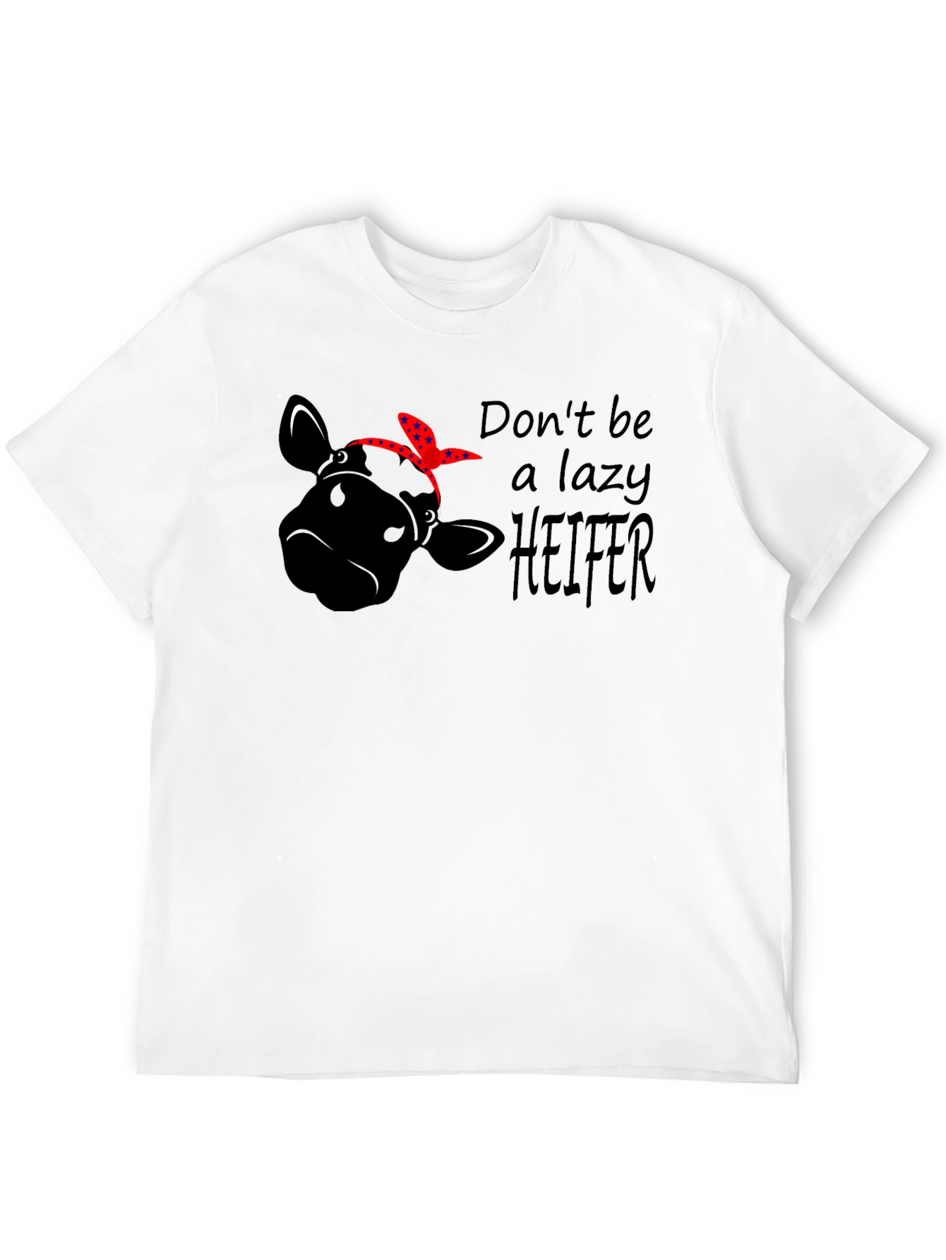 Black Don't Be a Lazy Heifer Graphic Tee view 12