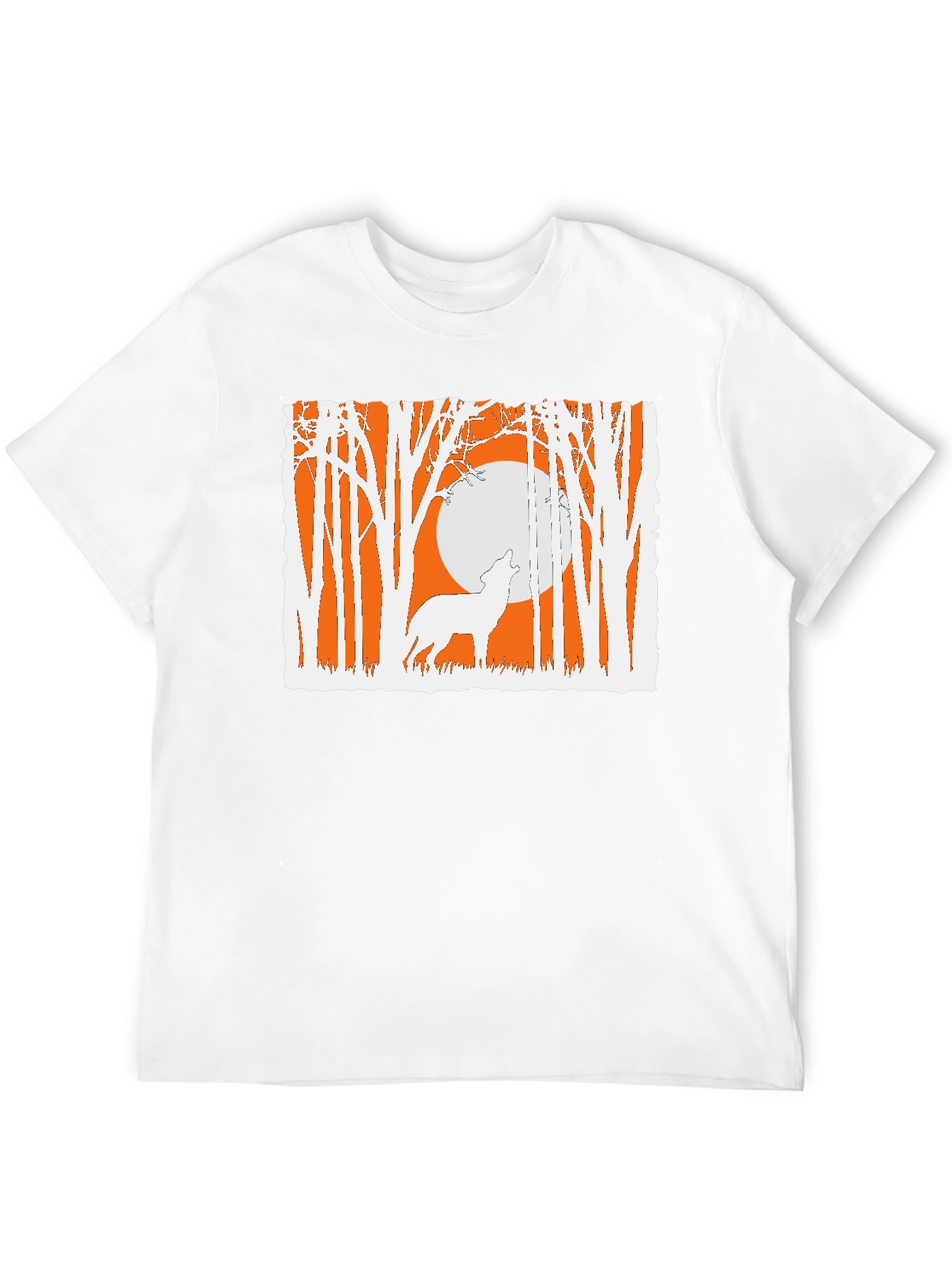 Black Wolf Moon Graphic Tee - Nature Inspired Black T-Shirt view 12