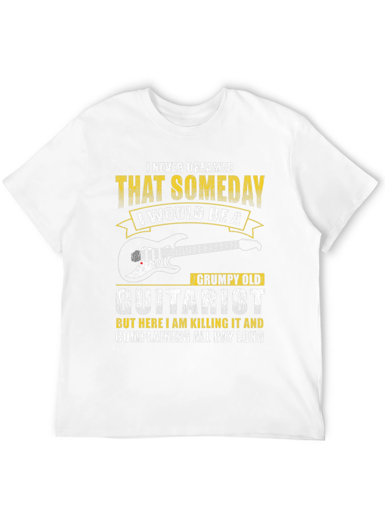 Black Grumpy Old Guitarist T-Shirt view 12