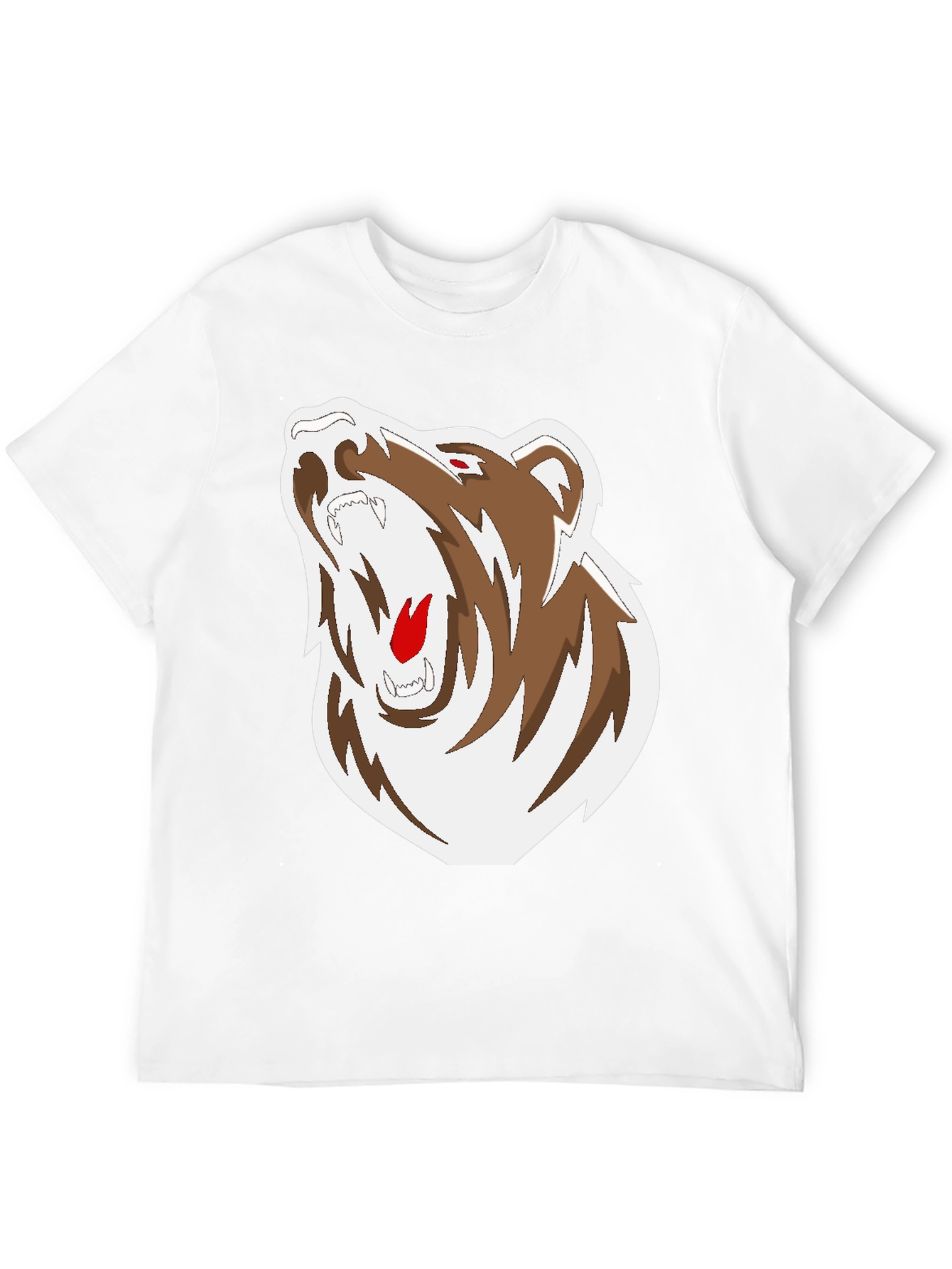 Black Black T-Shirt with Bear Graphic view 12