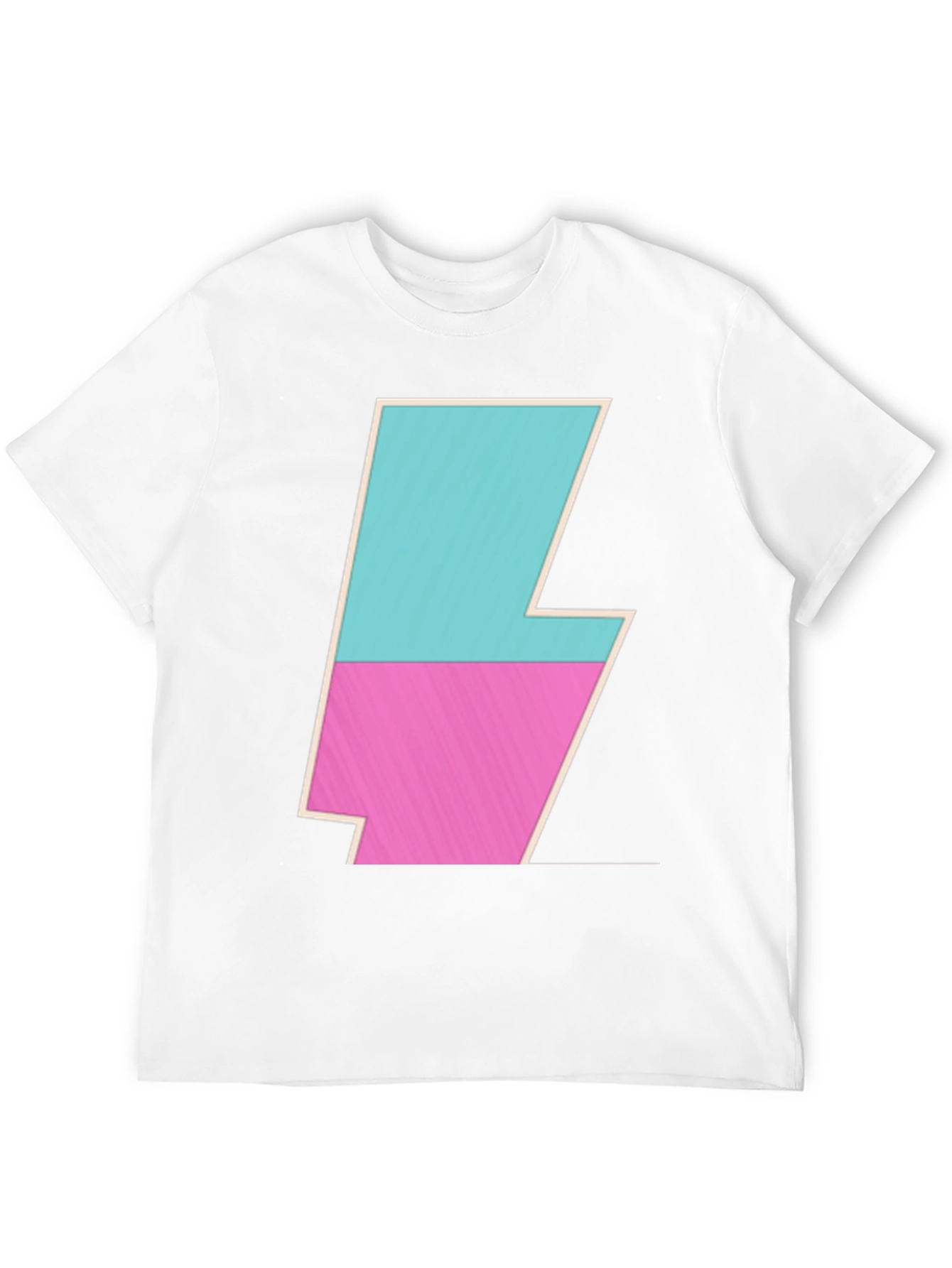 Black Retro Lightning Bolt Tee - Black Cotton Blend view 12