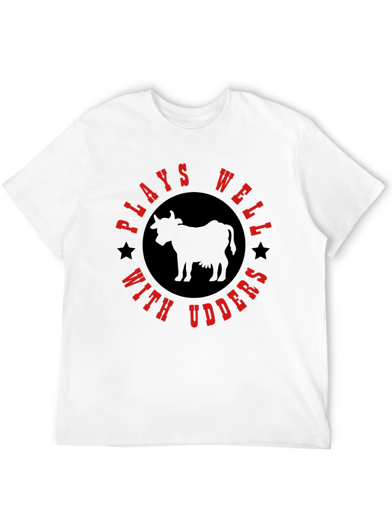 Black Plays Well With Udders Graphic Tee view 12