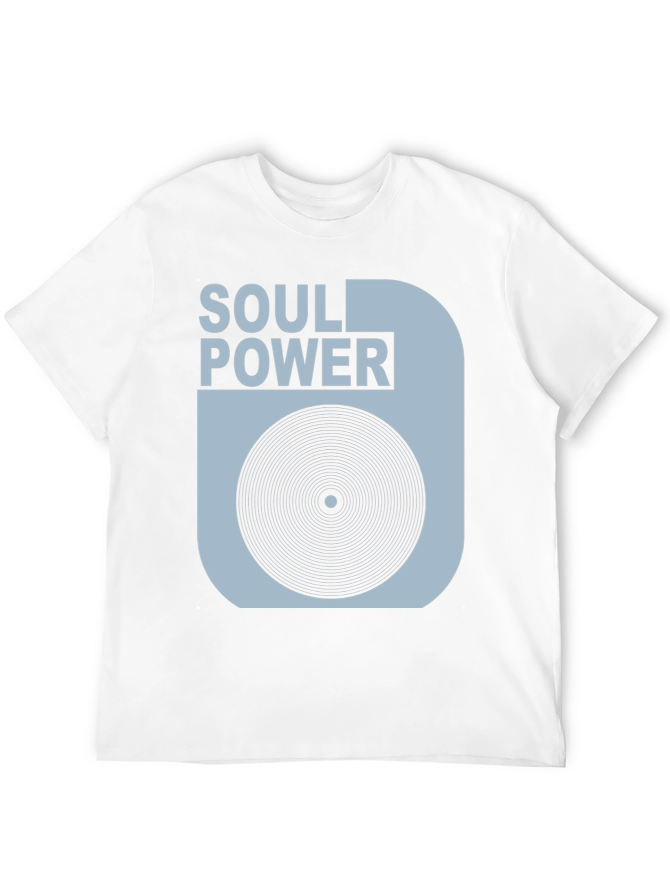Black Soul Power Graphic Tee - Vintage Record Design view 12