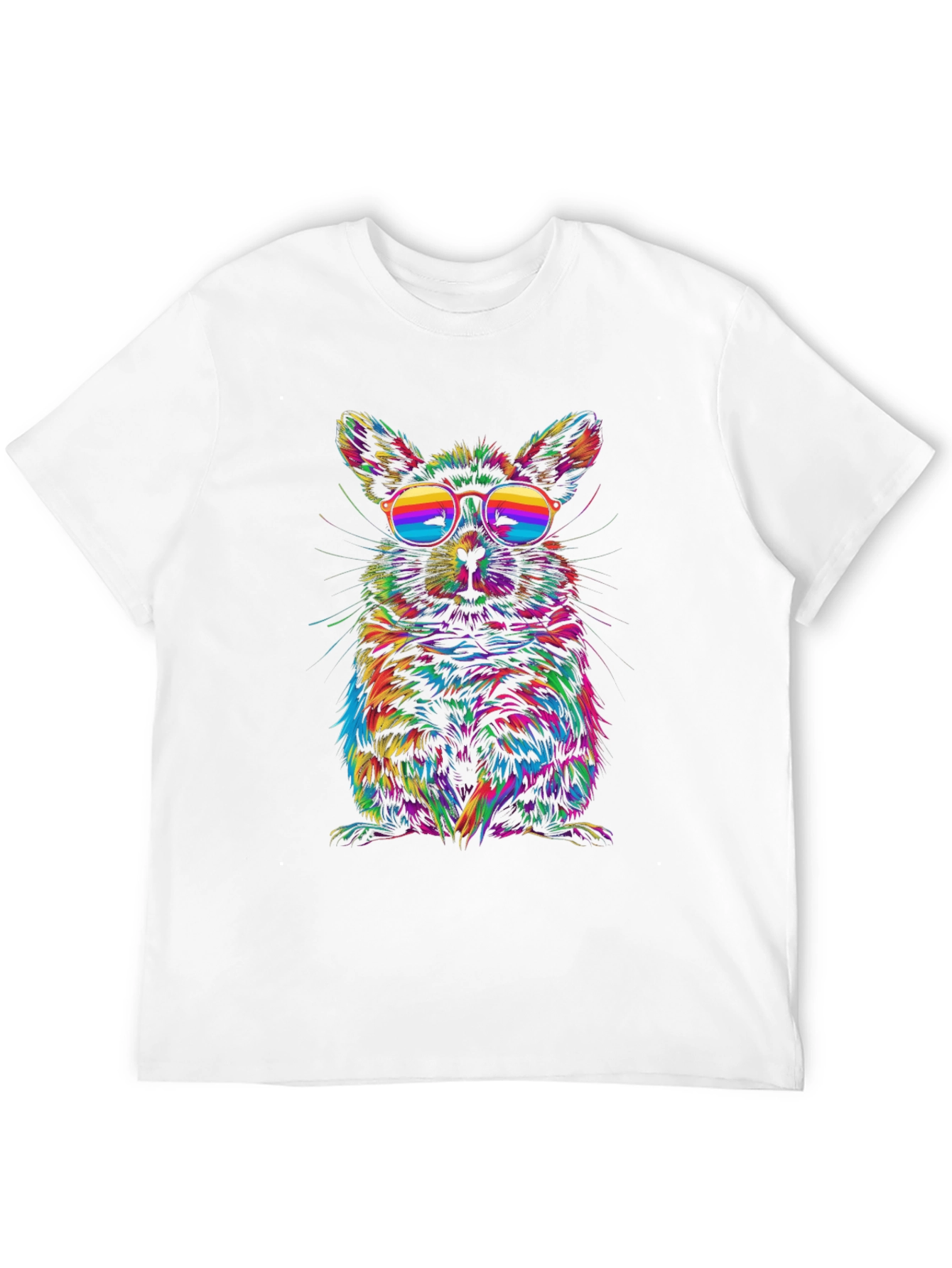 Black Cool Chinchilla Rainbow T-Shirt view 12