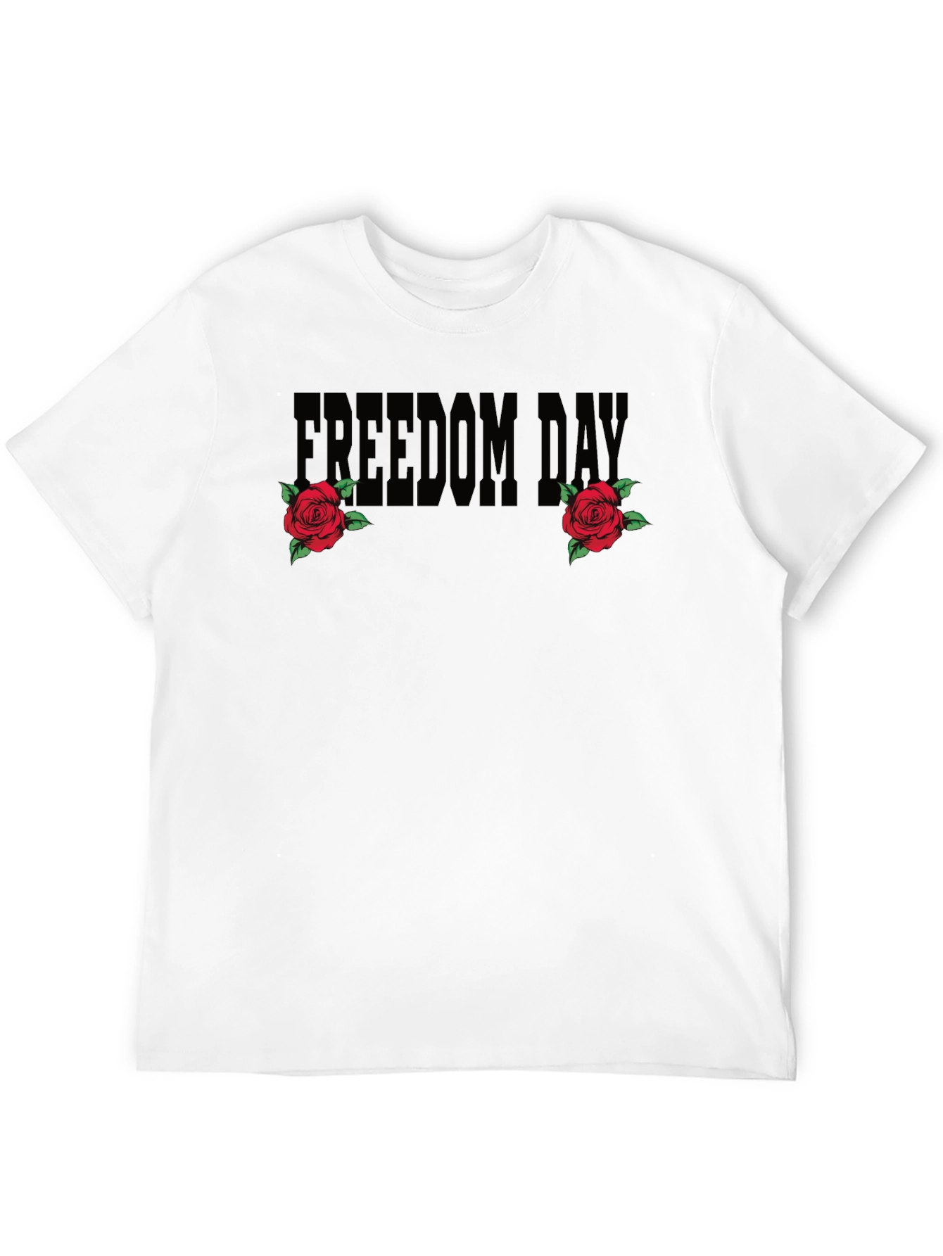 Black Freedom Day Rose Graphic T-Shirt view 12