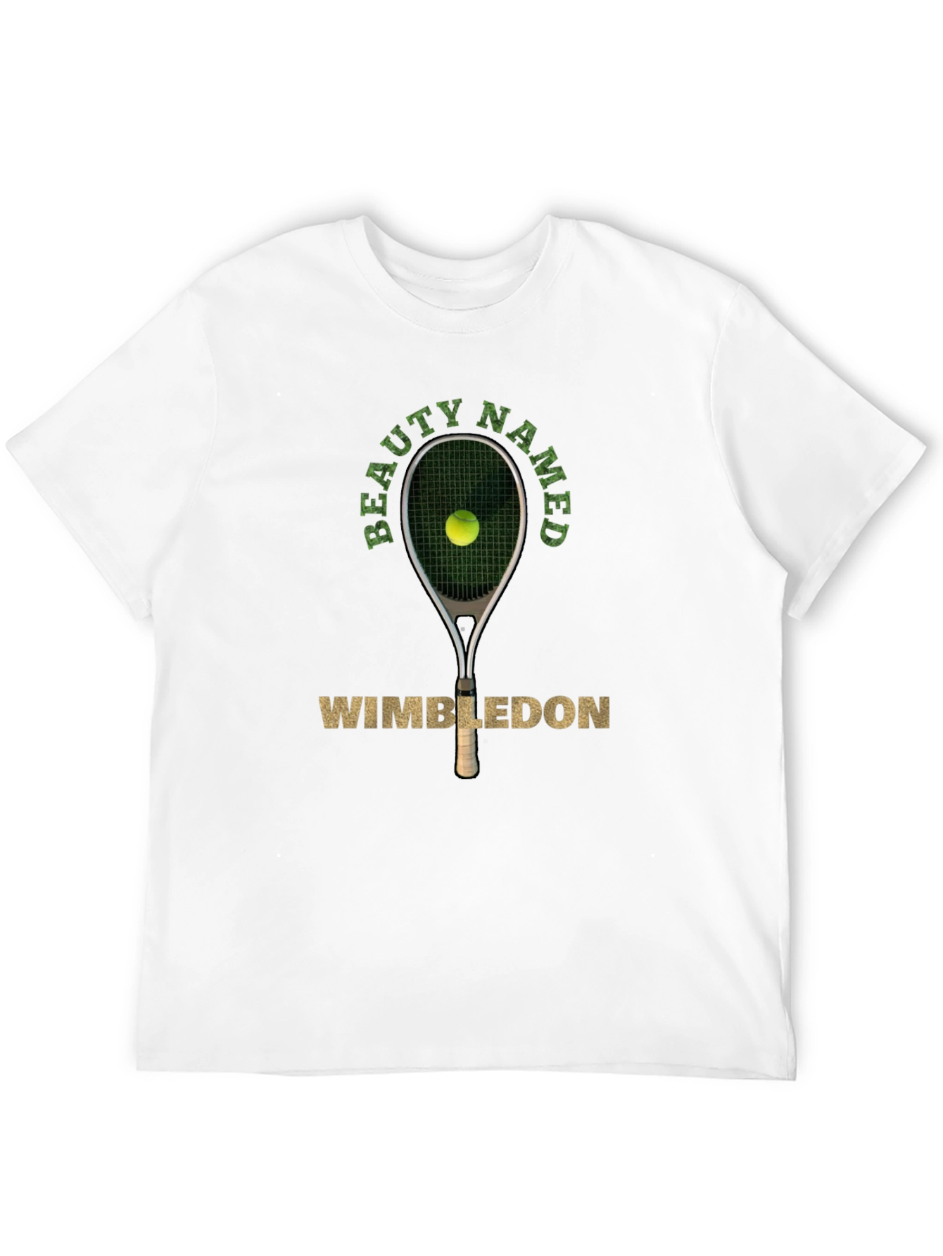 Black Wimbledon Beauty Named Tennis T-Shirt view 12