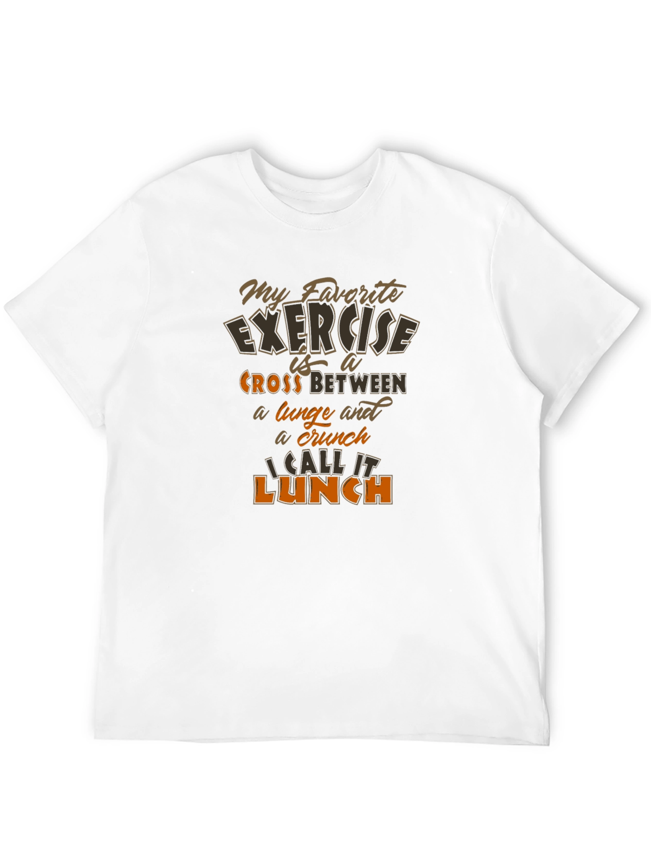 Black My Favorite Exercise Lunch T-Shirt view 12