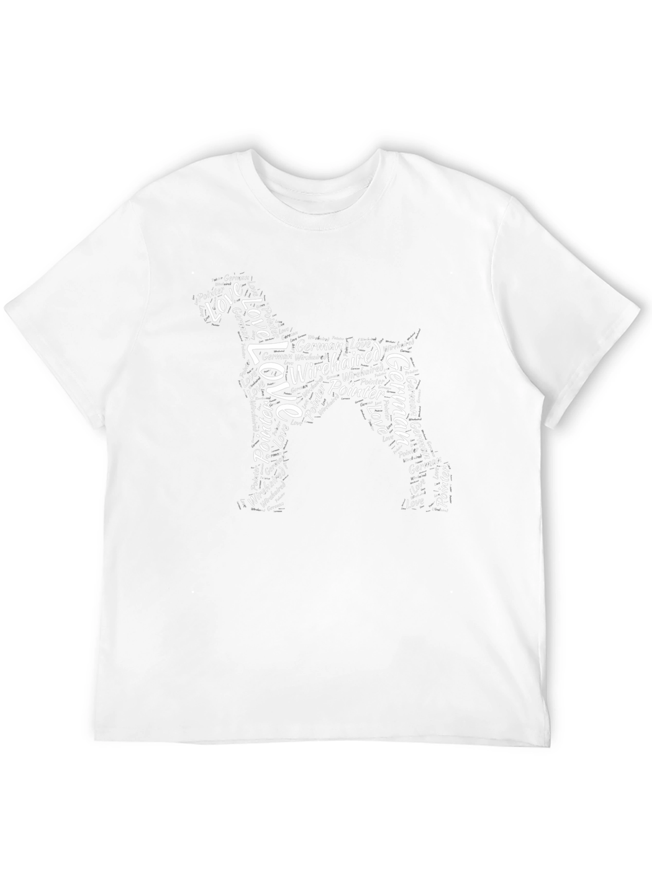 Black German Wirehaired Pointer Word Art T-Shirt view 12