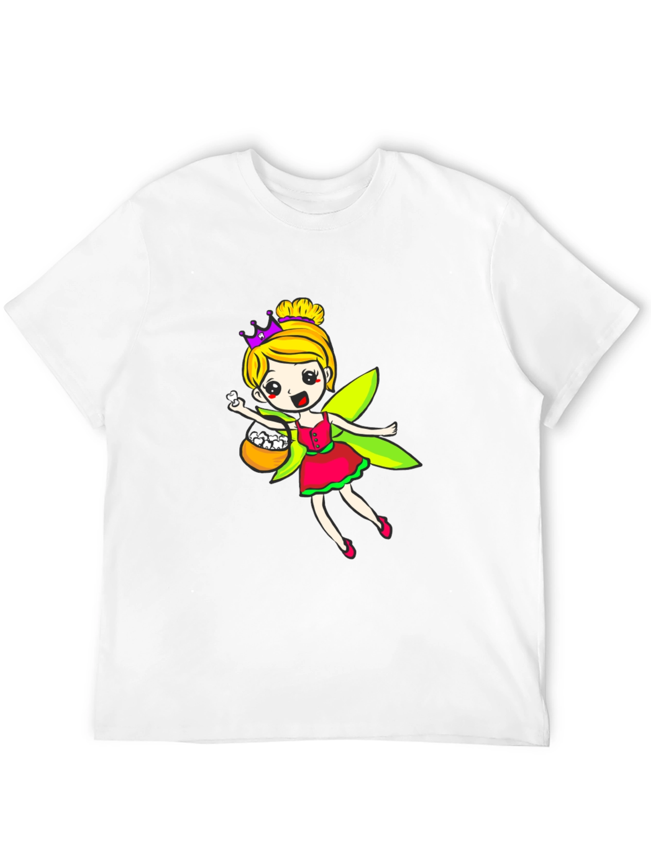 Black Fairy Princess T-Shirt - Cartoon Design view 12