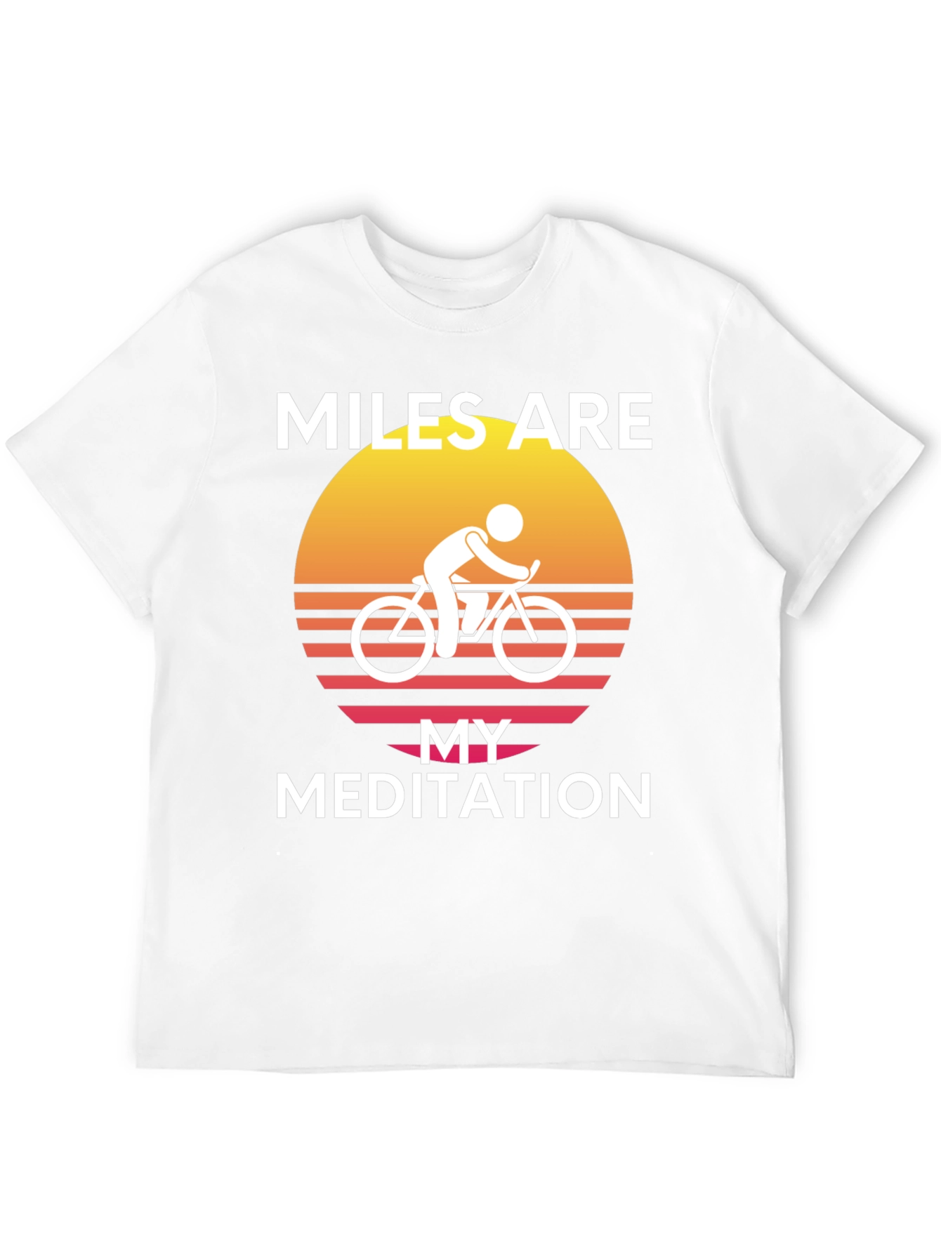 Black Miles Are My Meditation Graphic T-Shirt - Cycling view 12