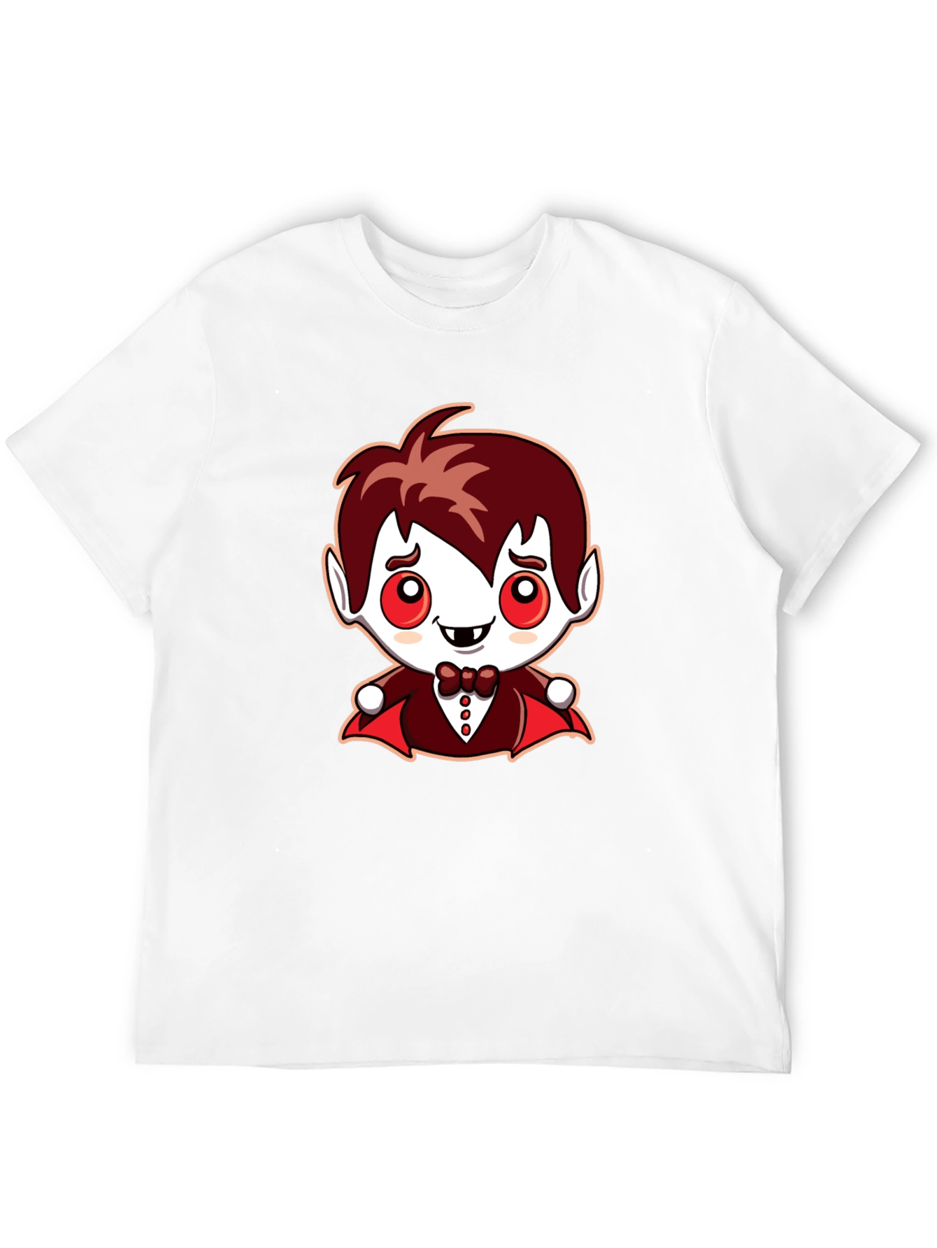 Black Cute Cartoon Vampire Graphic Tee view 12