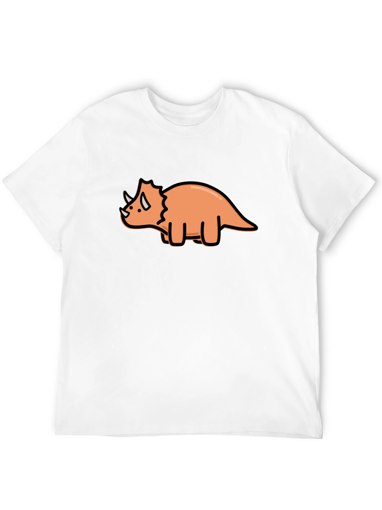 Black Triceratops Graphic Tee - Black Cotton Comfort view 12