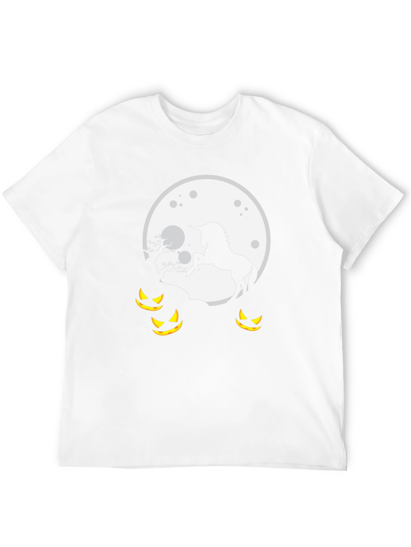 Black Unicorn Halloween Moon T-Shirt view 12