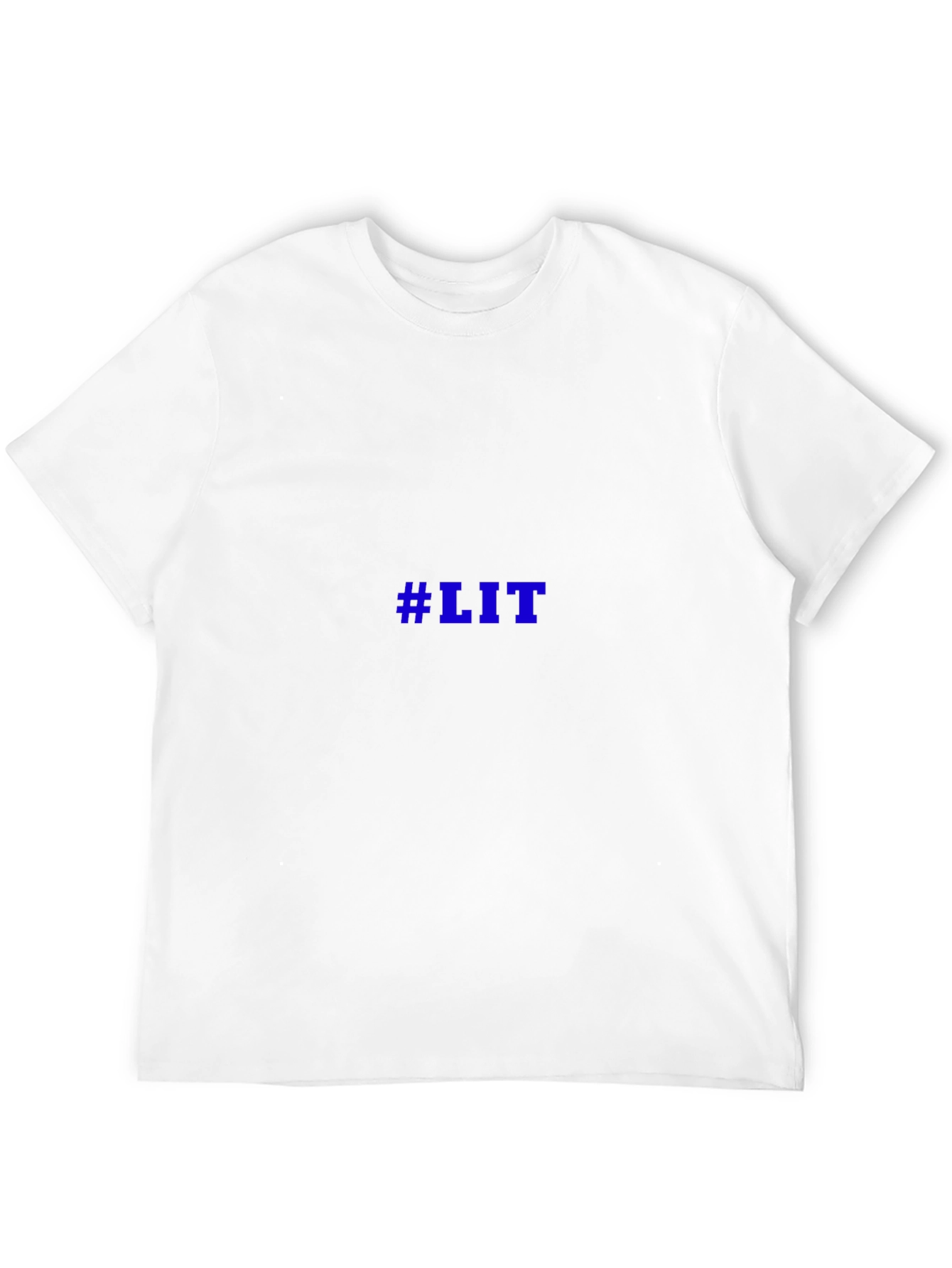 Black Men's Black T-shirt #LIT view 12