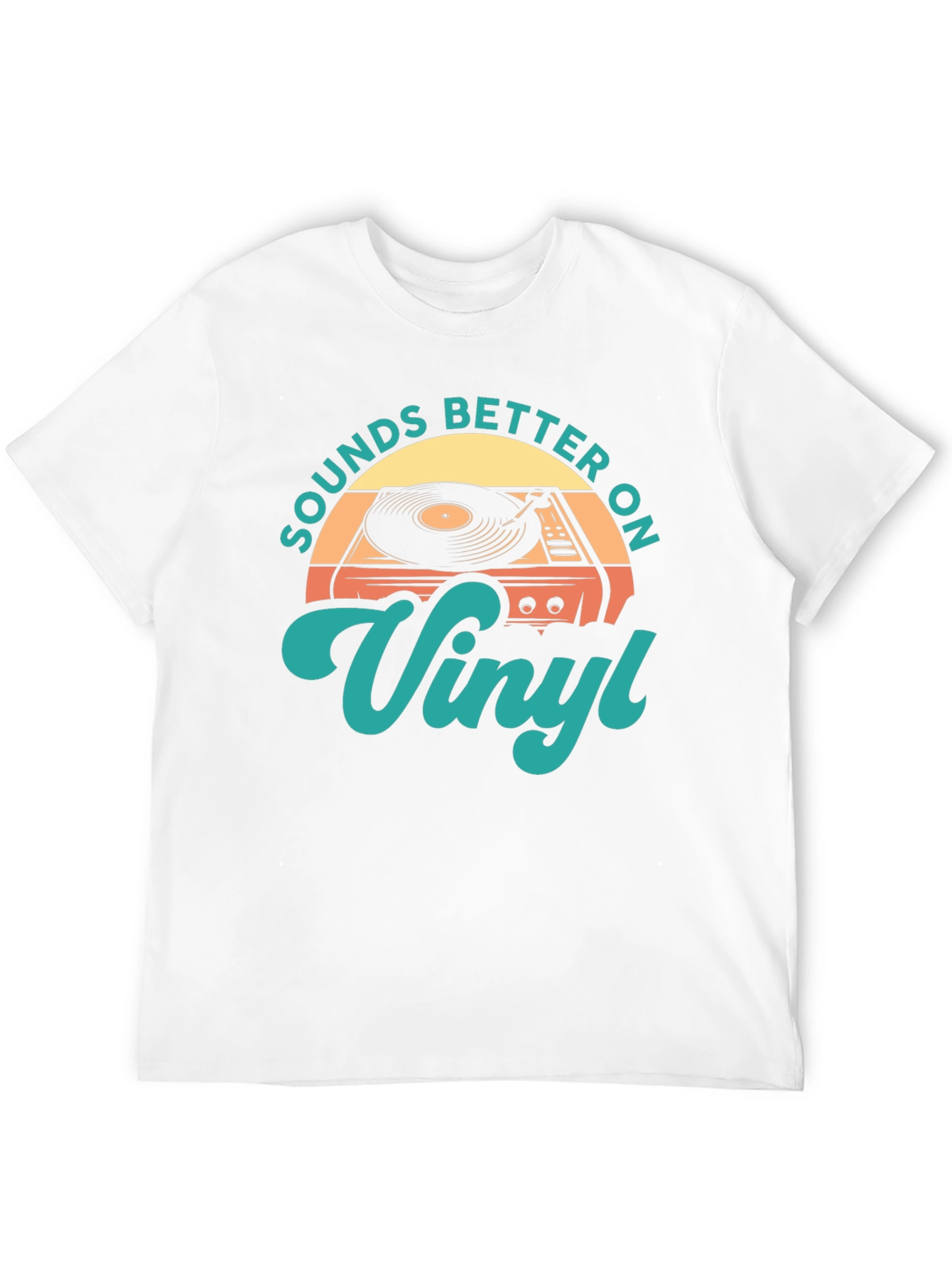 Black Sounds Better On Vinyl Retro T-Shirt view 12