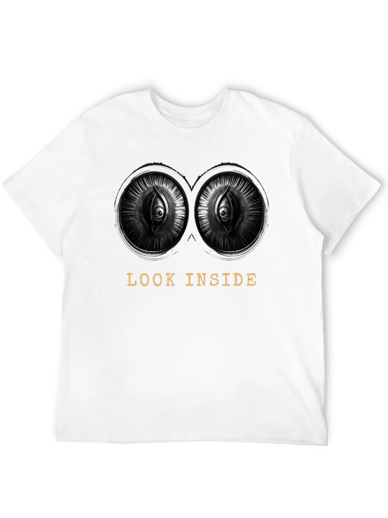 Black Look Inside Graphic Tee - Unique Eye Design view 12