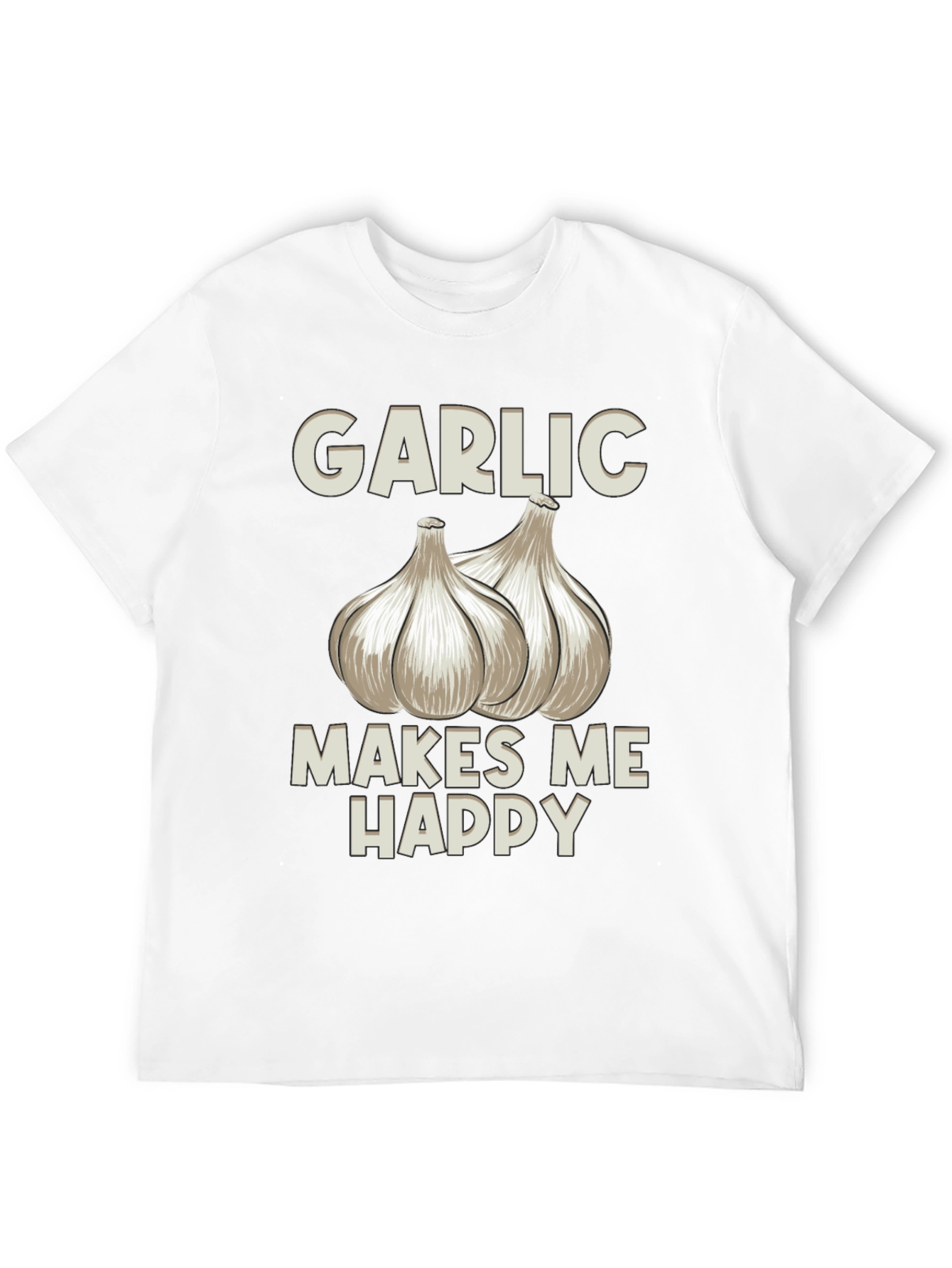 Black Garlic Makes Me Happy T-Shirt - Foodie Tee view 12