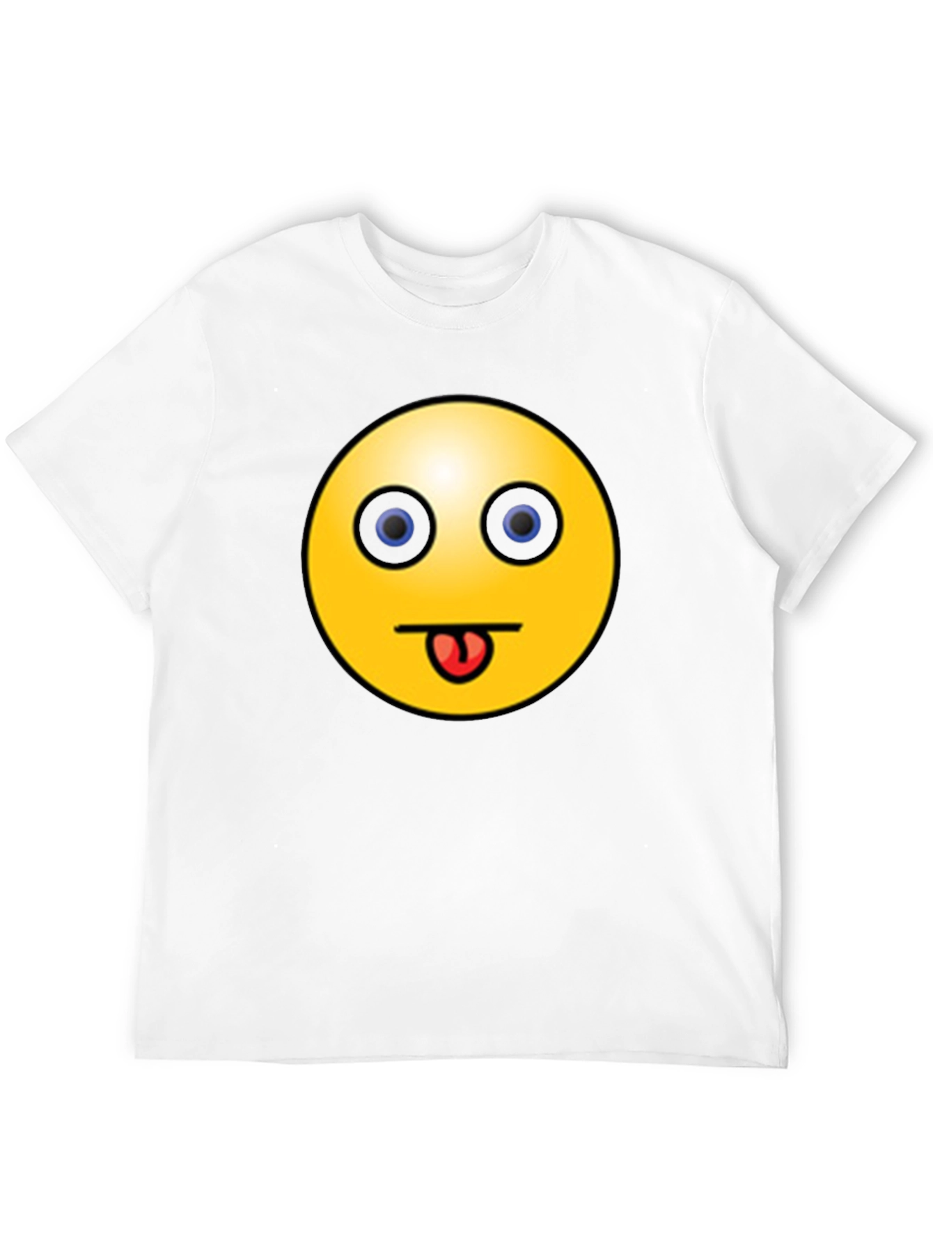 Black Funny Emoji Graphic Black T-Shirt - Tongue Out Smiley view 12