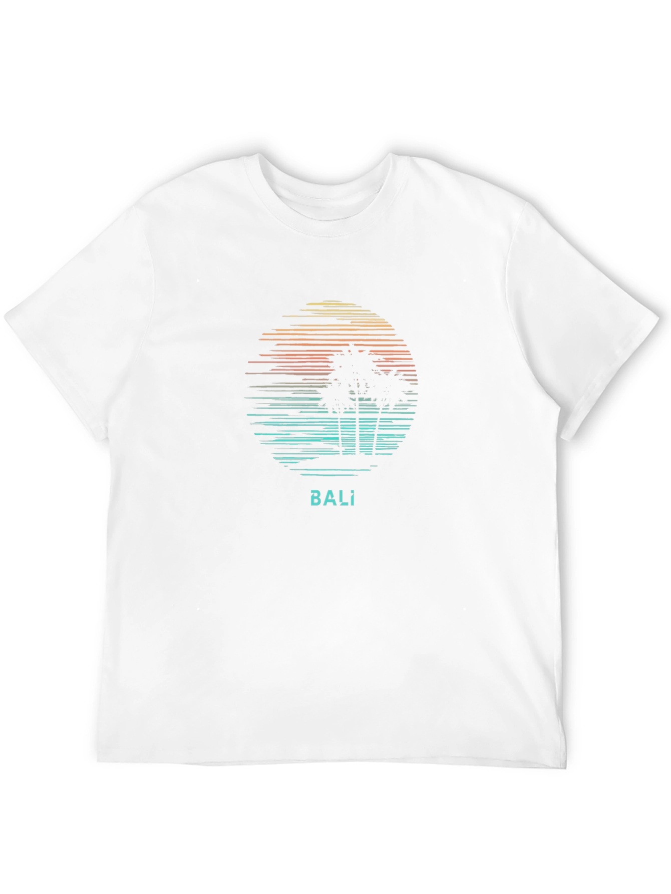 Bali Graphic Tee - Retro Palm Tree Sunset Shirt - 12