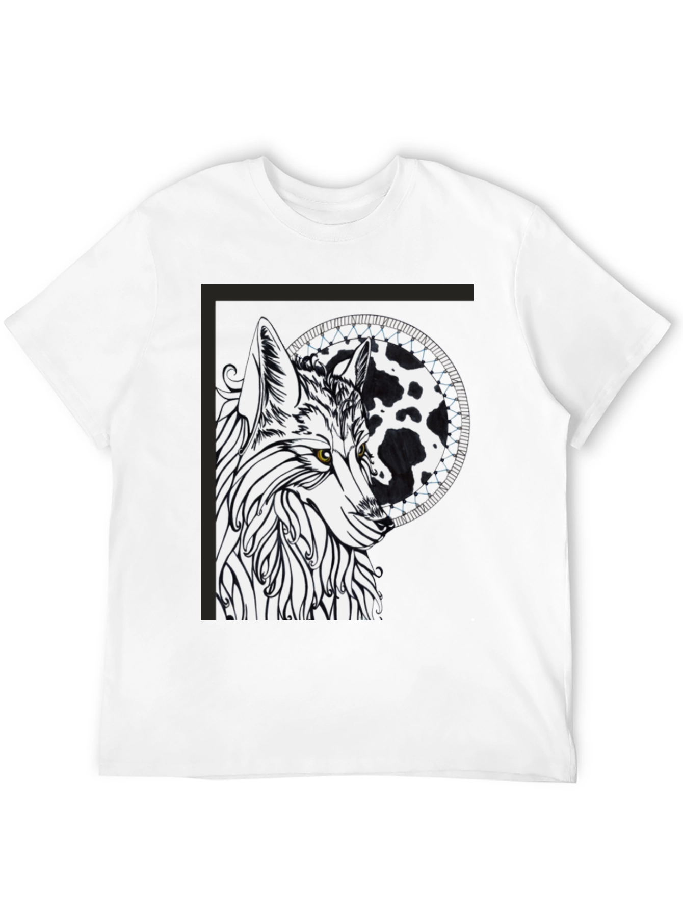Black Wolf Graphic Tee - Black Cotton Blend view 12