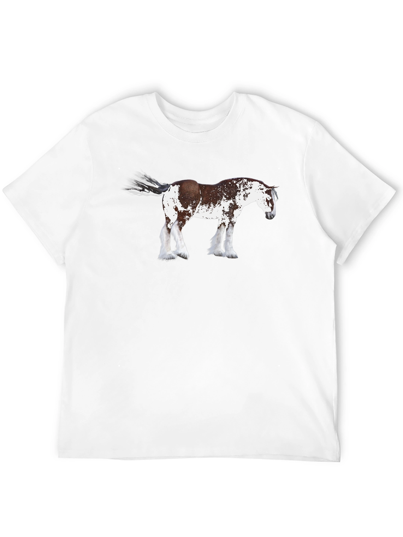 Black Horse Graphic T-Shirt | Black Crew Neck Tee view 12