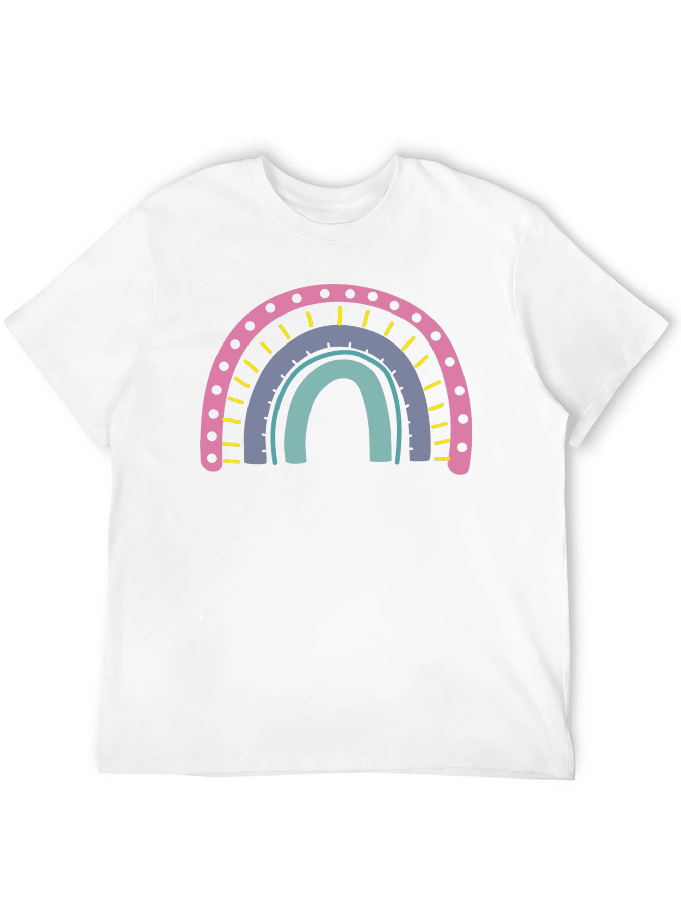 Black Rainbow Graphic T-Shirt - Casual Cotton Tee view 12