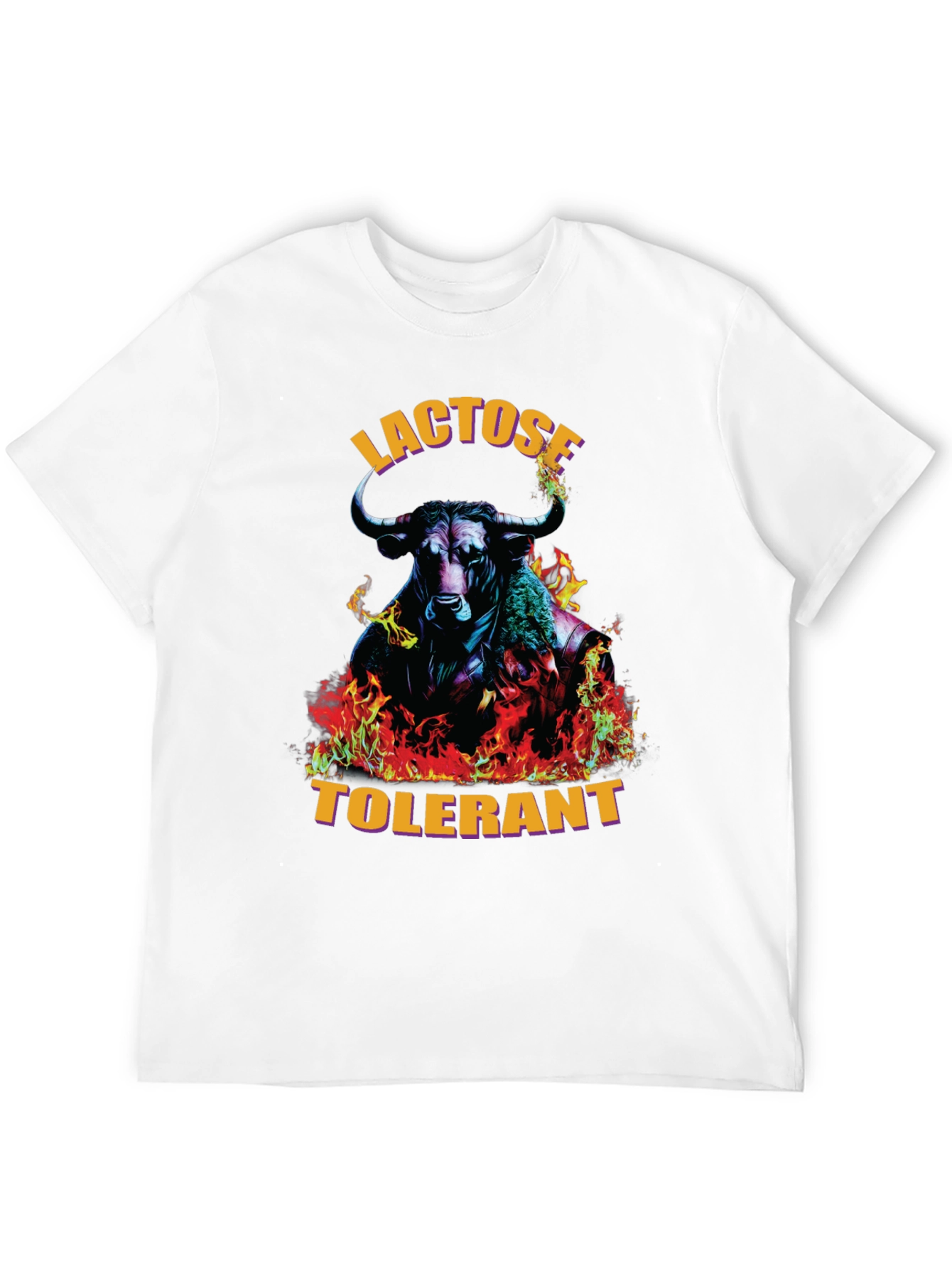 Black Lactose Tolerant Bull Graphic Tee view 12