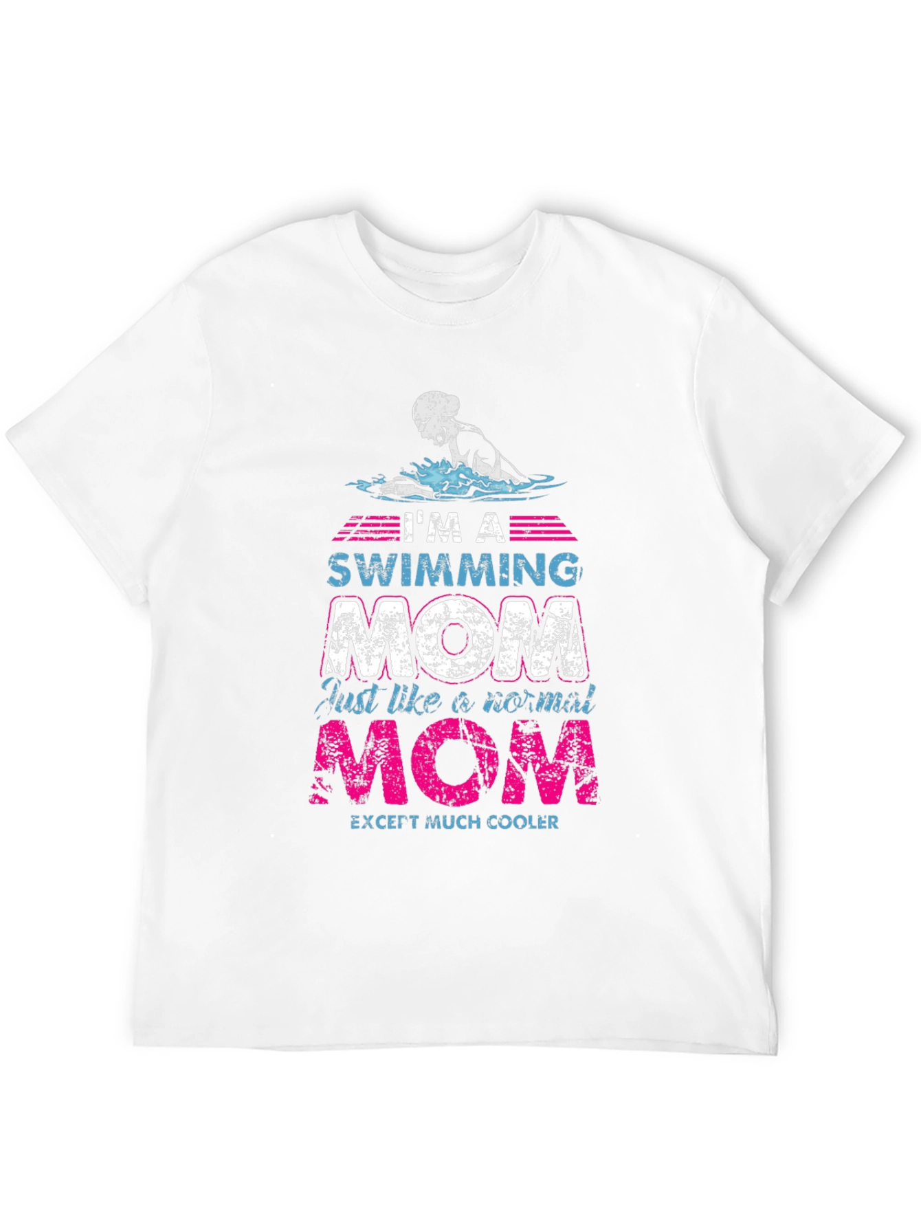 Swimming Mom Graphic T-Shirt - Cool Mothers Day Gift - 12