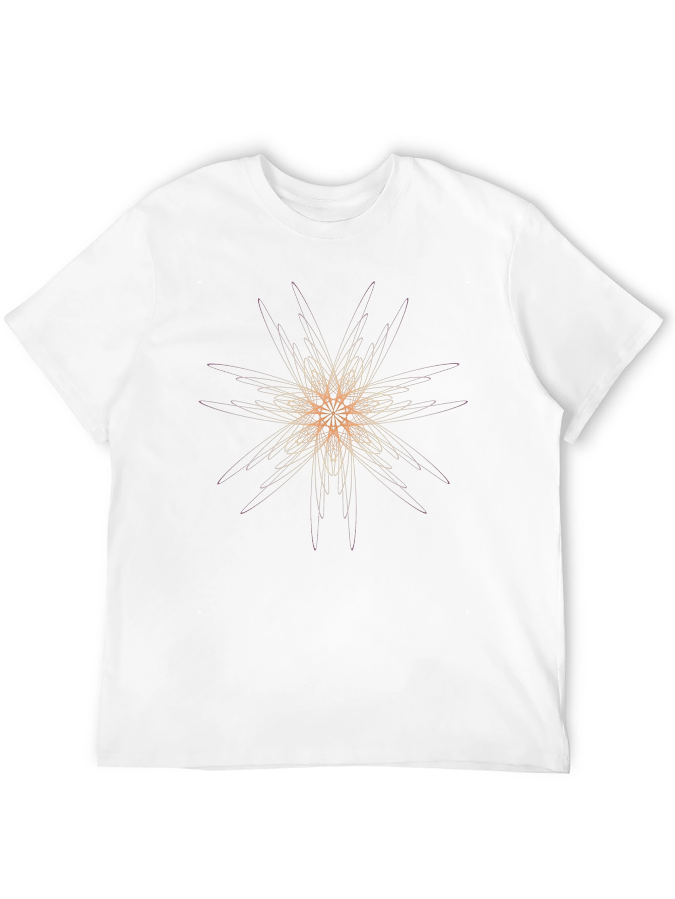Black Geometric Starburst Graphic Tee - Modern Casual Style view 12