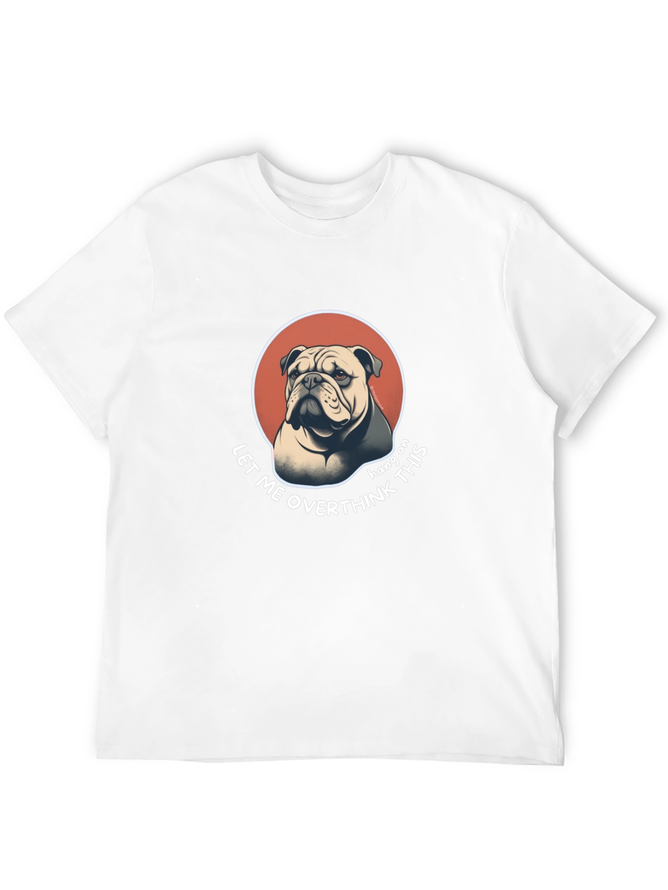 Black Bulldog Overthinking T-Shirt - Funny Graphic Tee view 12