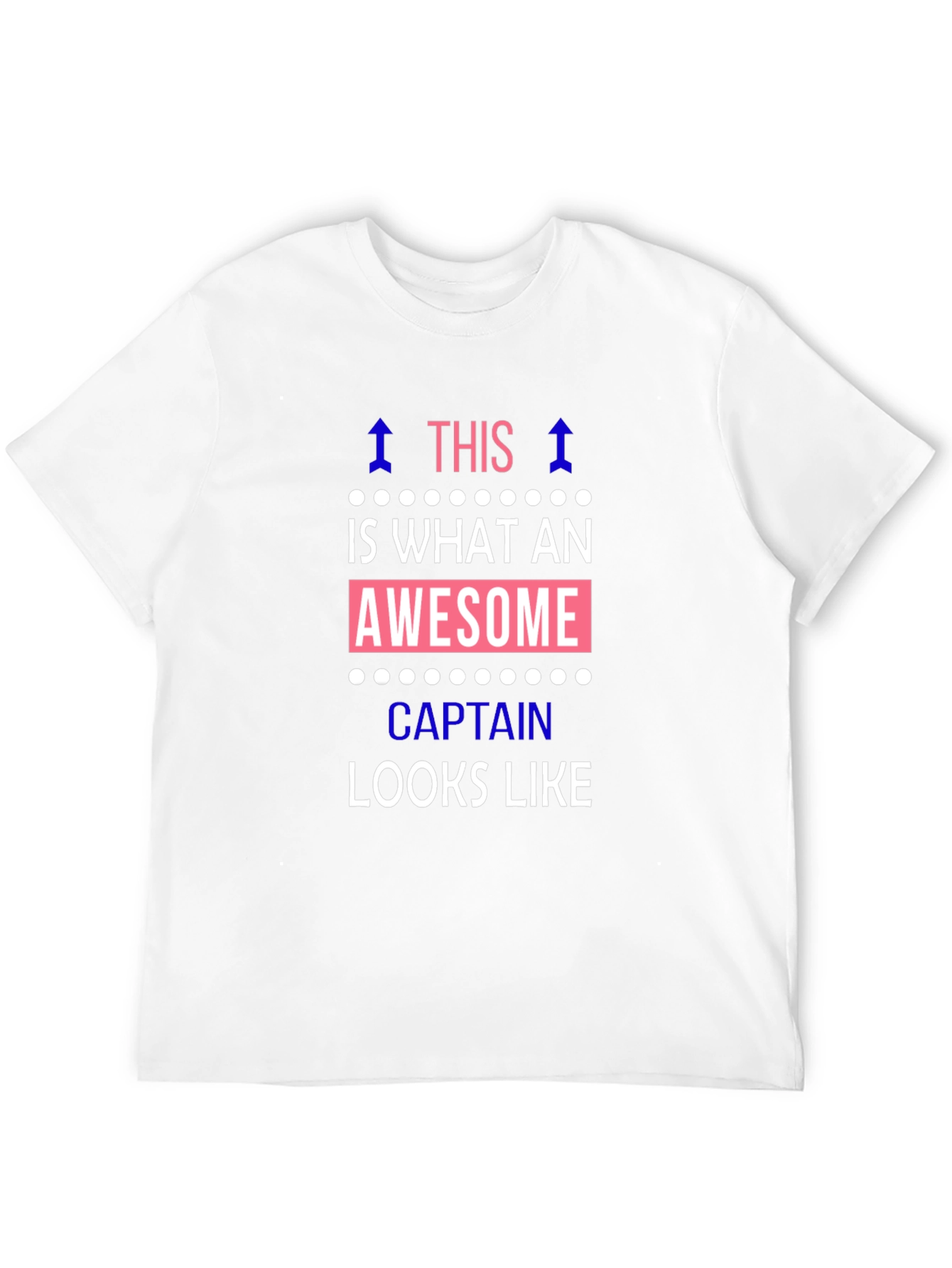 Black Awesome Captain T-Shirt - Black Crew Neck Tee view 12