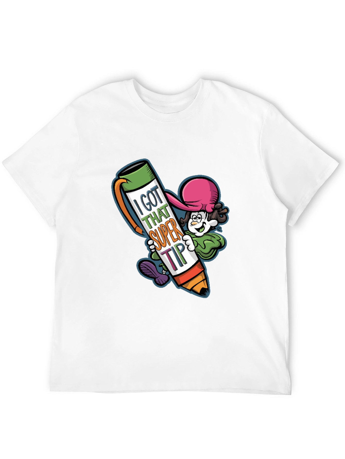 Black I Got That Super Tip Graphic Tee - Novelty T-Shirt view 12