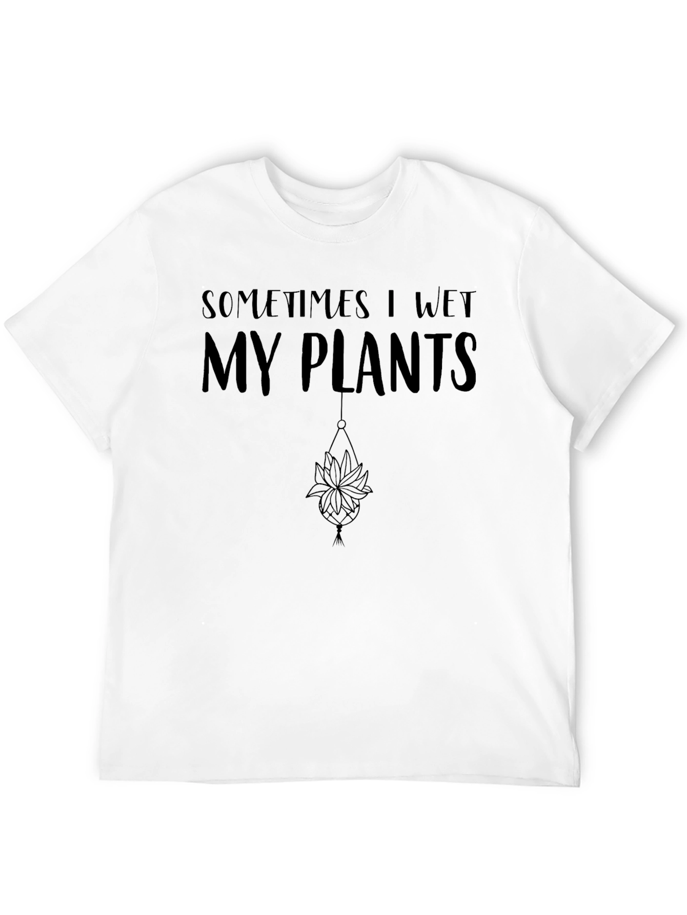 Black Sometimes I Wet My Plants Graphic Tee view 12