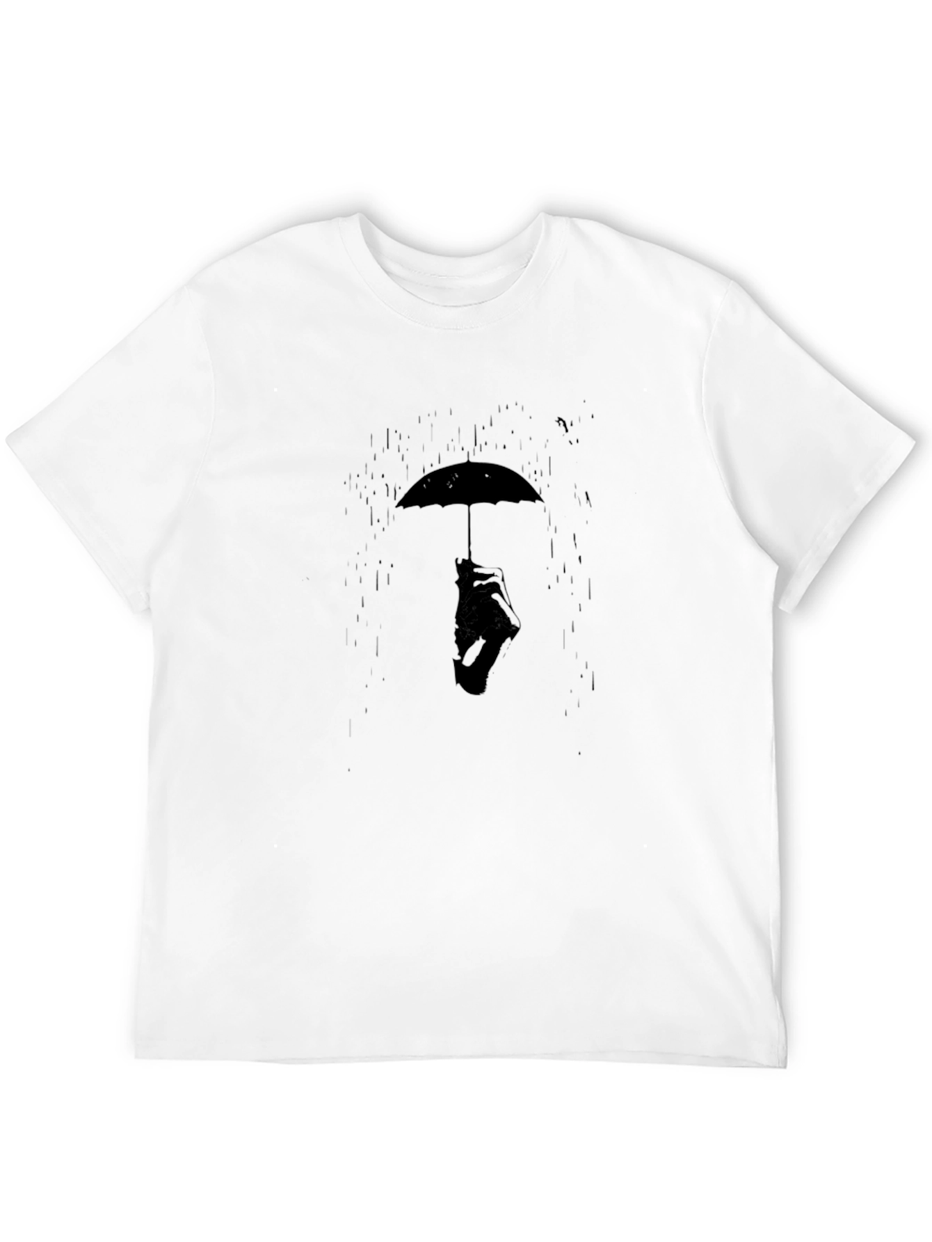 Black Umbrella Man Graphic Tee - Stylish Black T-Shirt view 12