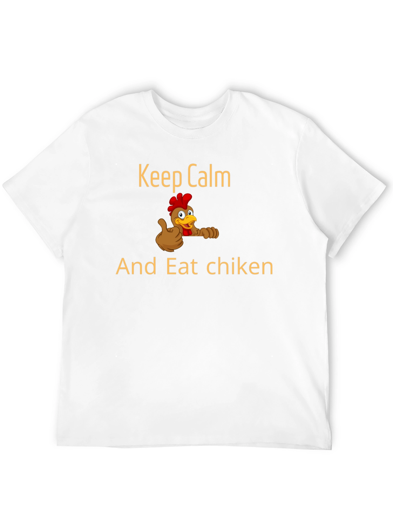 Black Keep Calm & Eat Chiken Graphic T-Shirt - Funny Chicken Lover Tee view 12