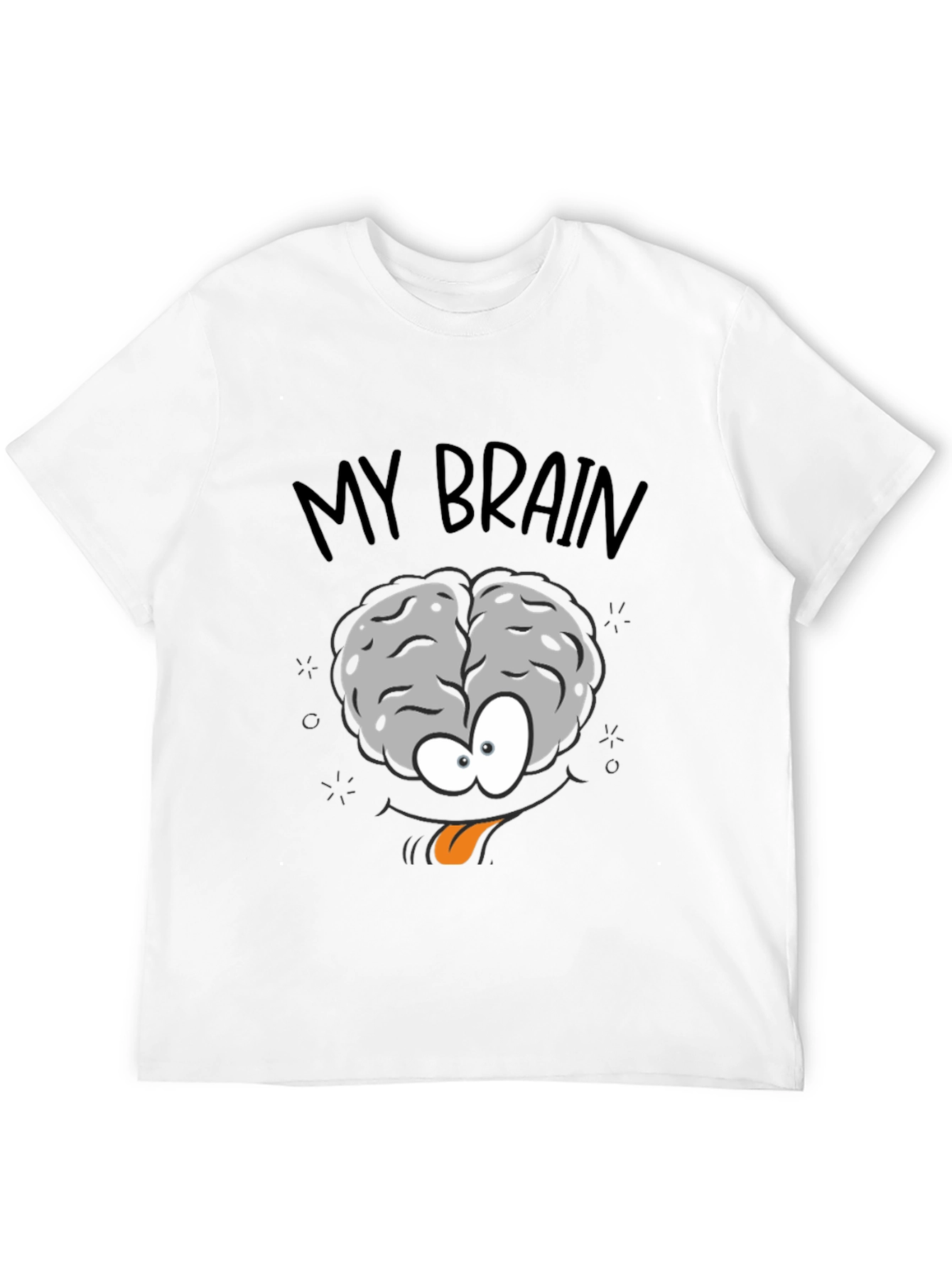 Black My Brain Graphic Print Crew Neck T-Shirt view 12