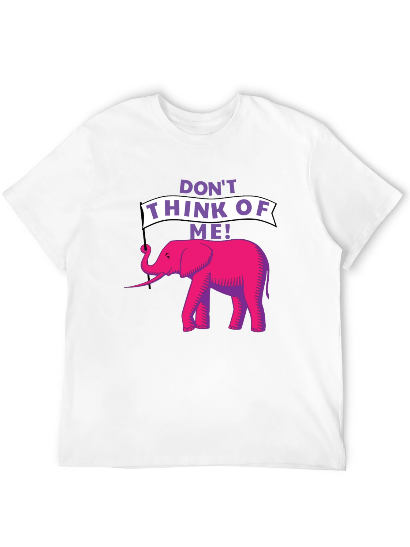 Black Don't Think of Me! Elephant Graphic Tee view 12