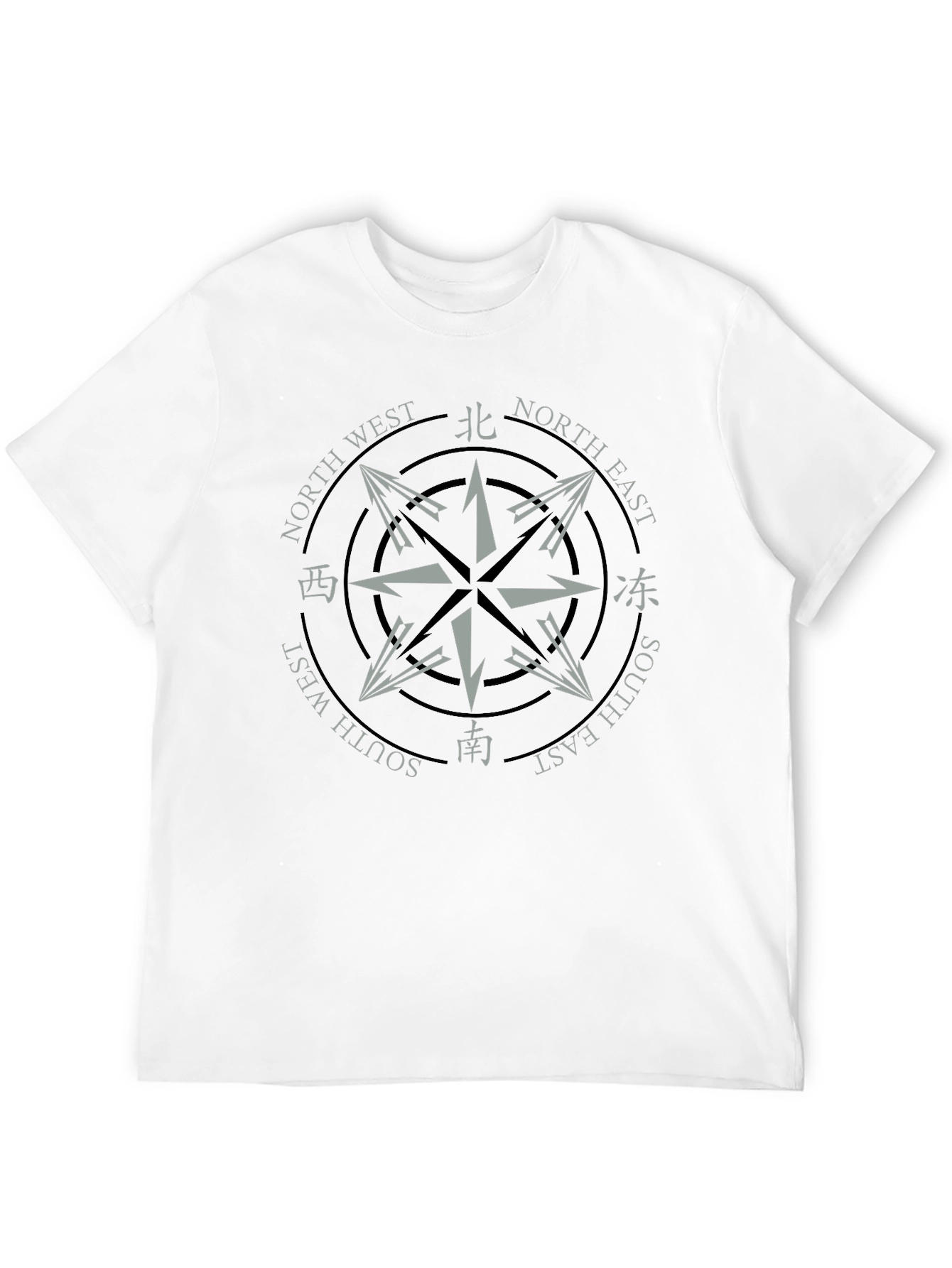 Black Compass Graphic Black T-Shirt - Adventure Awaits view 12