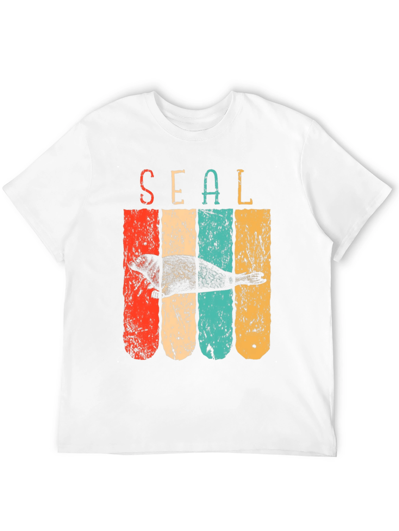 Black Retro Seal T-Shirt - Vintage Style Graphic Tee view 12